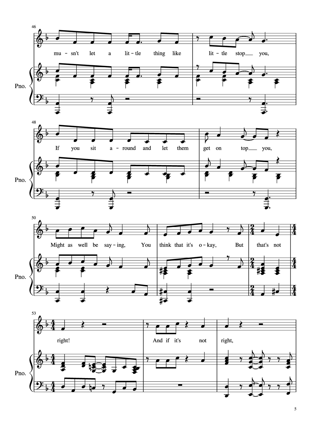 Trang 5 của Sheet nhạc PDF Piano bài hát Naughty Piano - Undefined