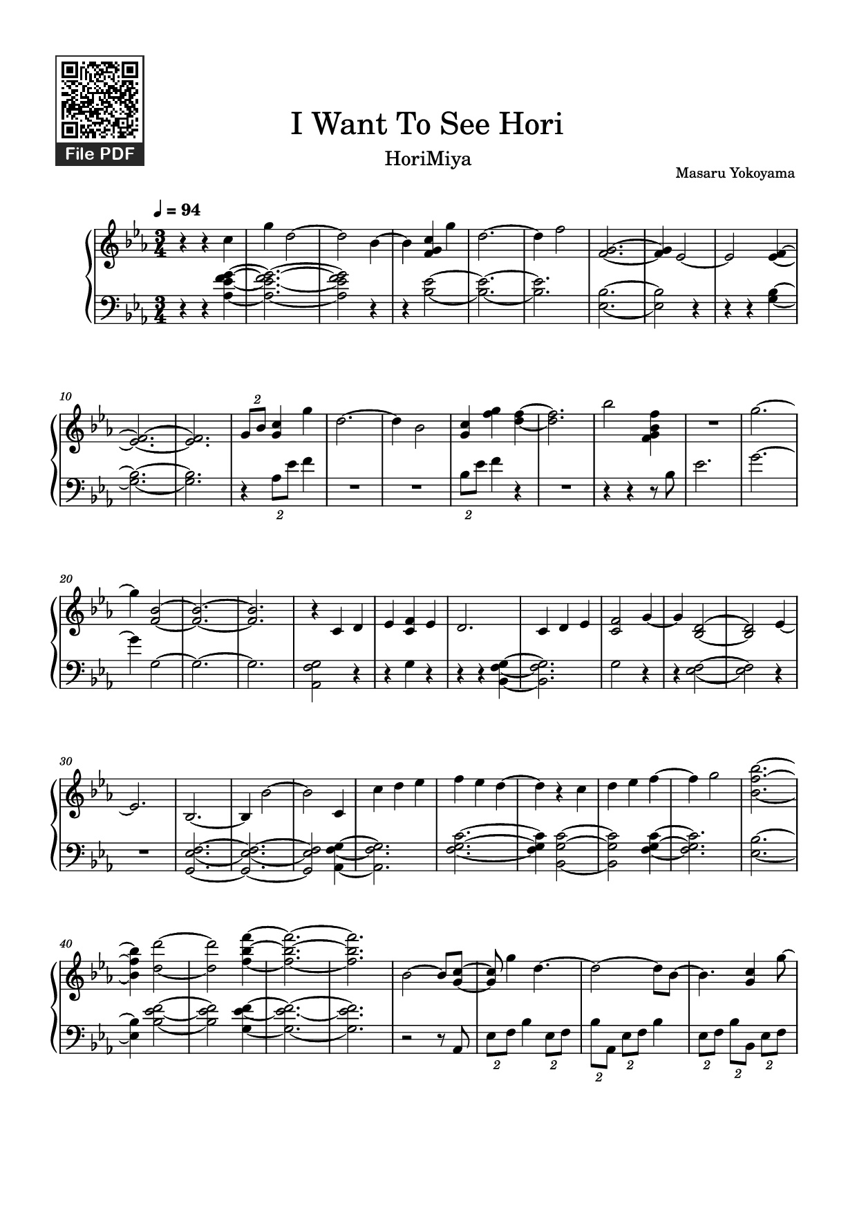 Sheet nhạc PDF bài I Want To See Hori Piano