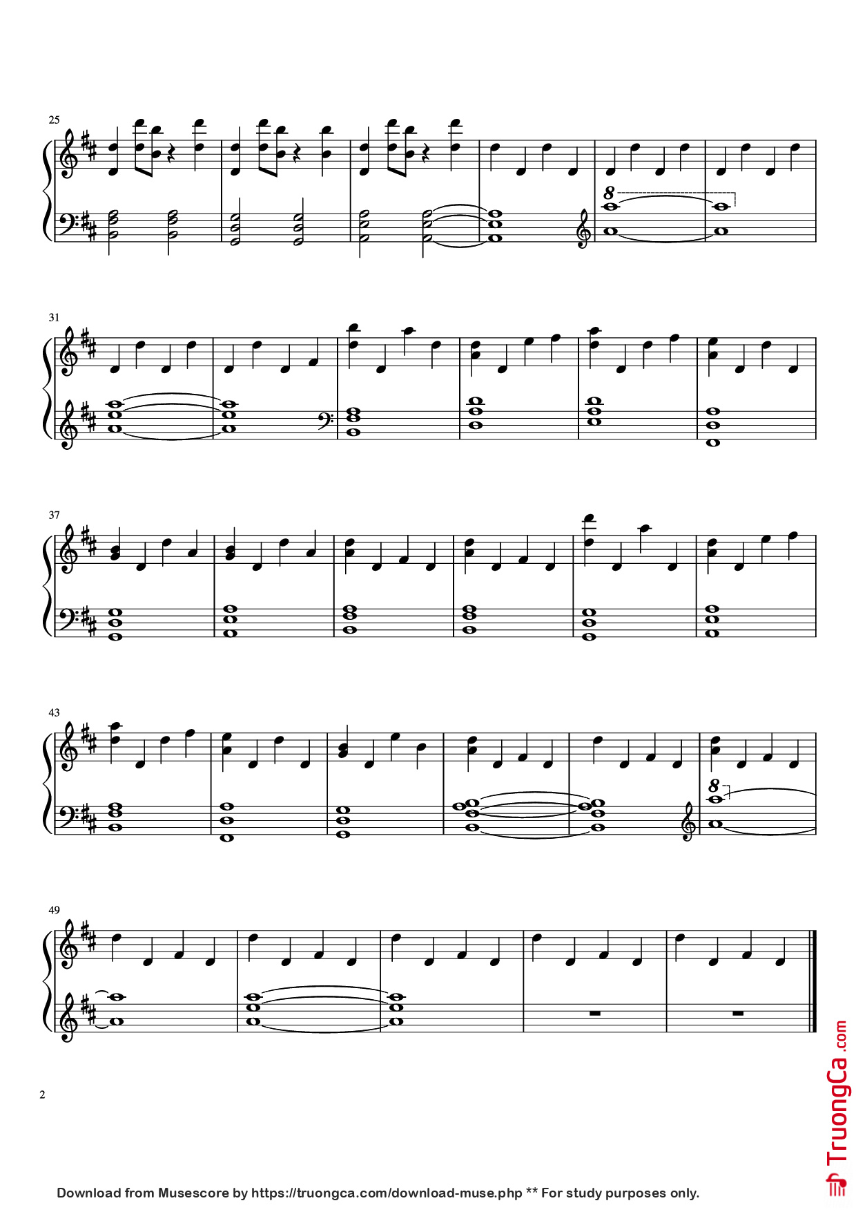 Trang 2 của Sheet nhạc PDF Piano bài hát Route Sentimental Piano - Undefined
