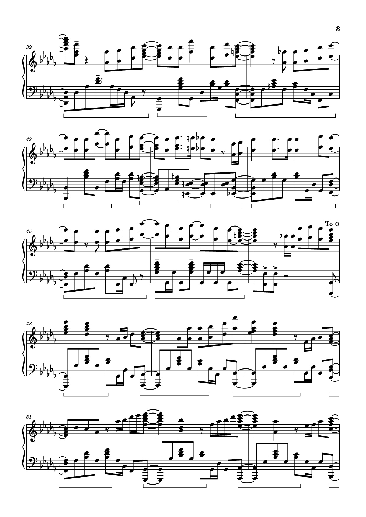 Trang 3 của Sheet nhạc PDF Piano bài hát Ao No Sumika Piano - Tatsuya Kitani