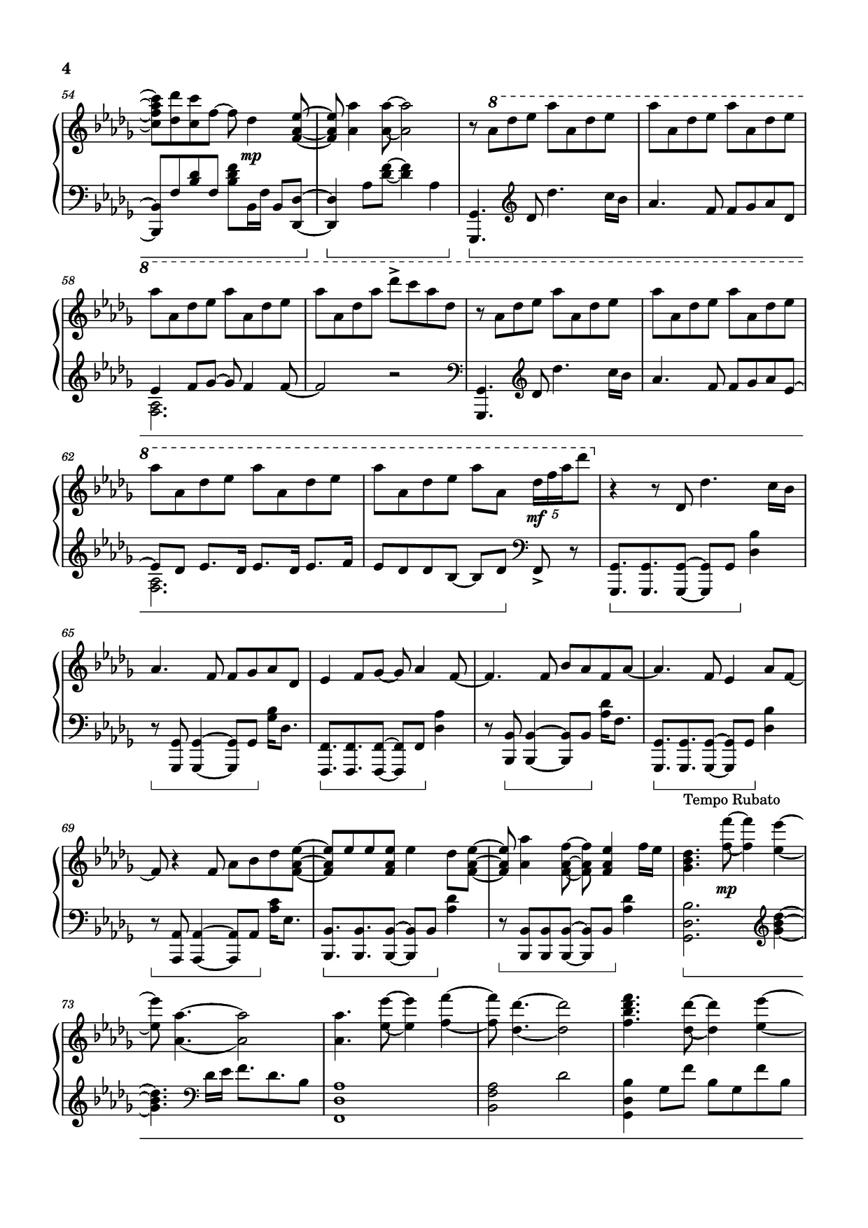 Trang 4 của Sheet nhạc PDF Piano bài hát Ao No Sumika Piano - Tatsuya Kitani