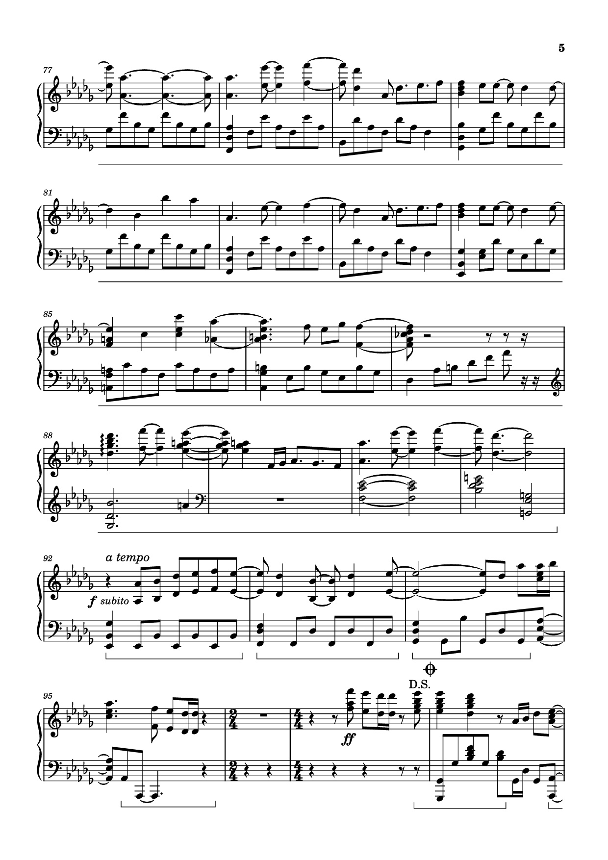 Trang 5 của Sheet nhạc PDF Piano bài hát Ao No Sumika Piano - Tatsuya Kitani