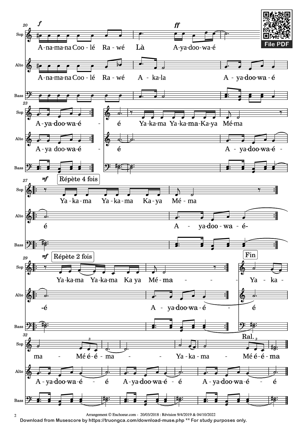 Trang 2 của Sheet nhạc PDF Piano bài hát Adiémus Piano - Karl Jenkins