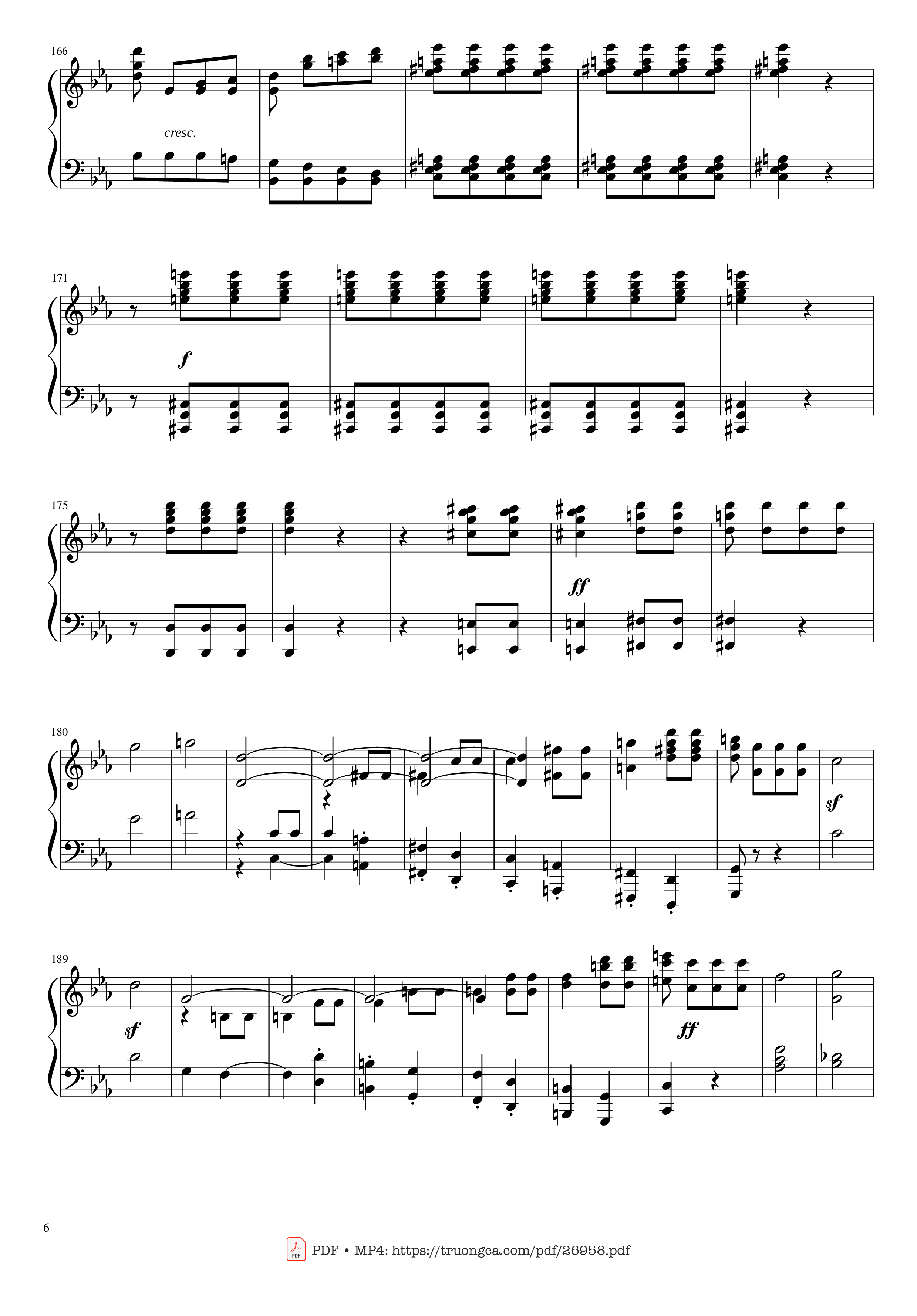 Trang 6 của Sheet nhạc PDF Piano bài hát Beethoven Symphony No. 5 Piano solo - Ludwig van Beethoven