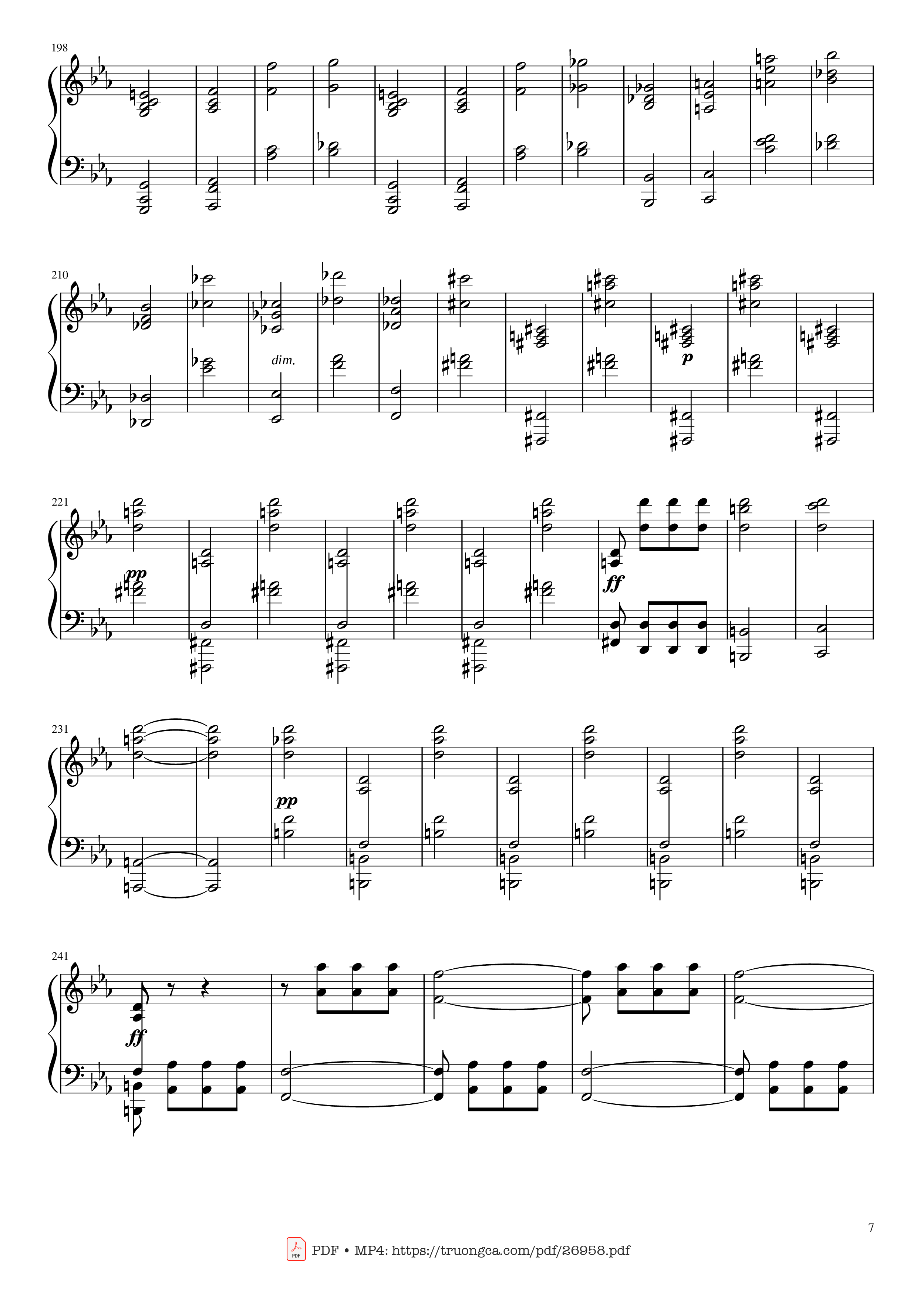 Trang 7 của Sheet nhạc PDF Piano bài hát Beethoven Symphony No. 5 Piano solo - Ludwig van Beethoven