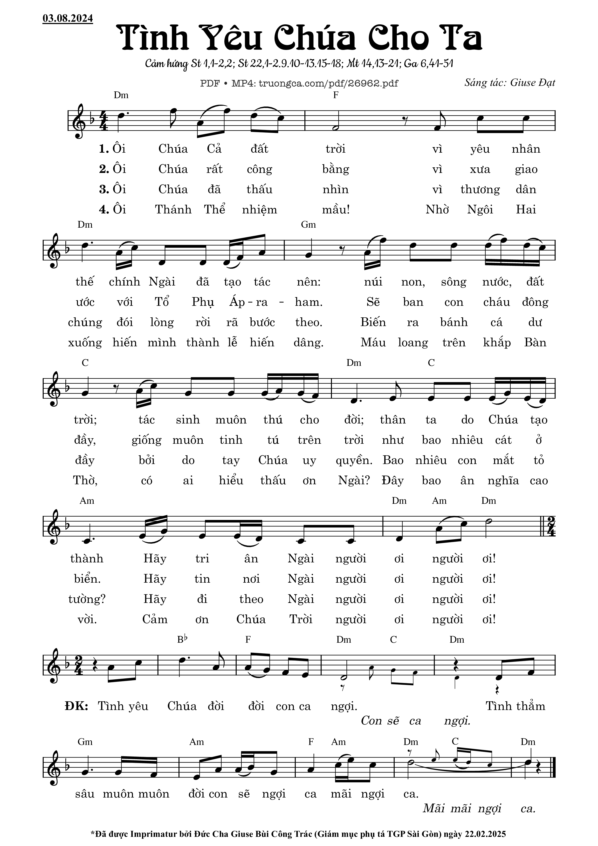 Tình Yêu Chúa Cho Ta