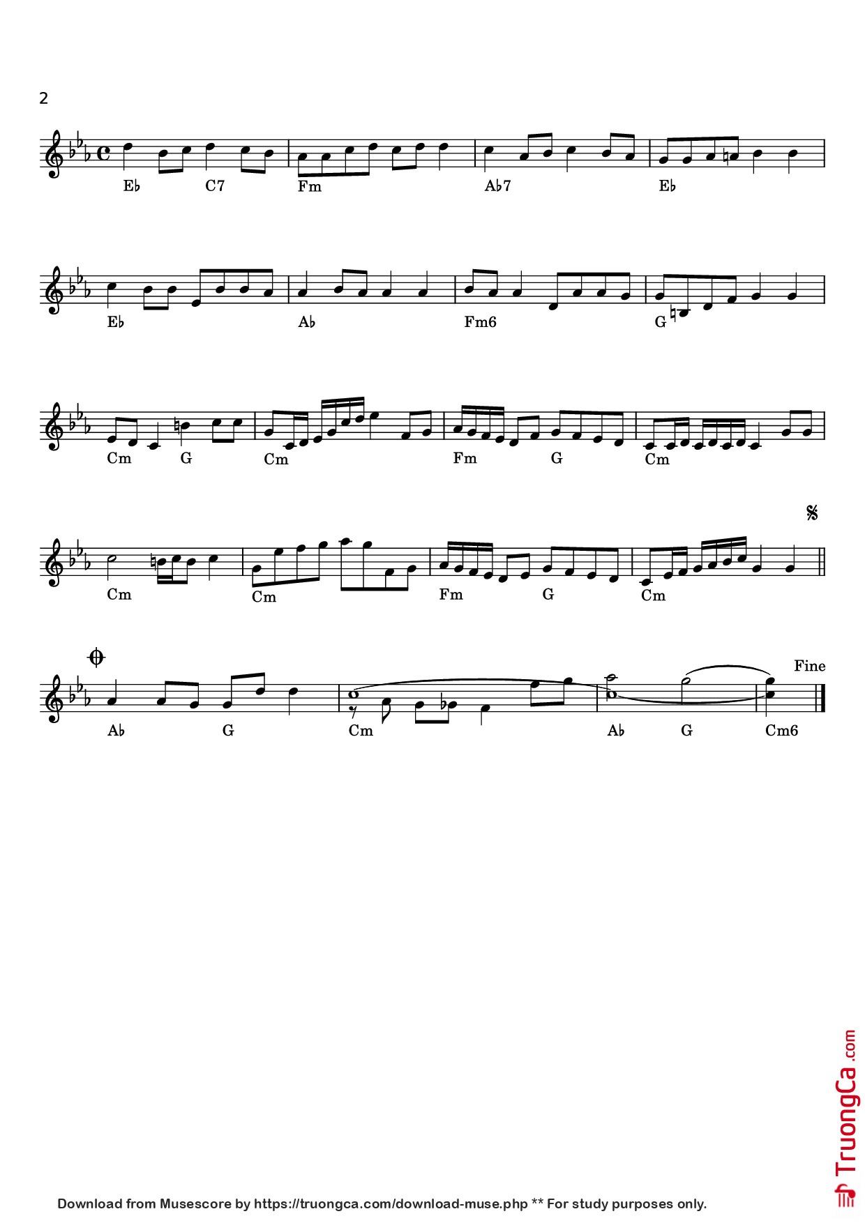 Trang 2 của Sheet nhạc PDF Piano bài hát يا عاشقة الورد Piano - زكي ناصيف