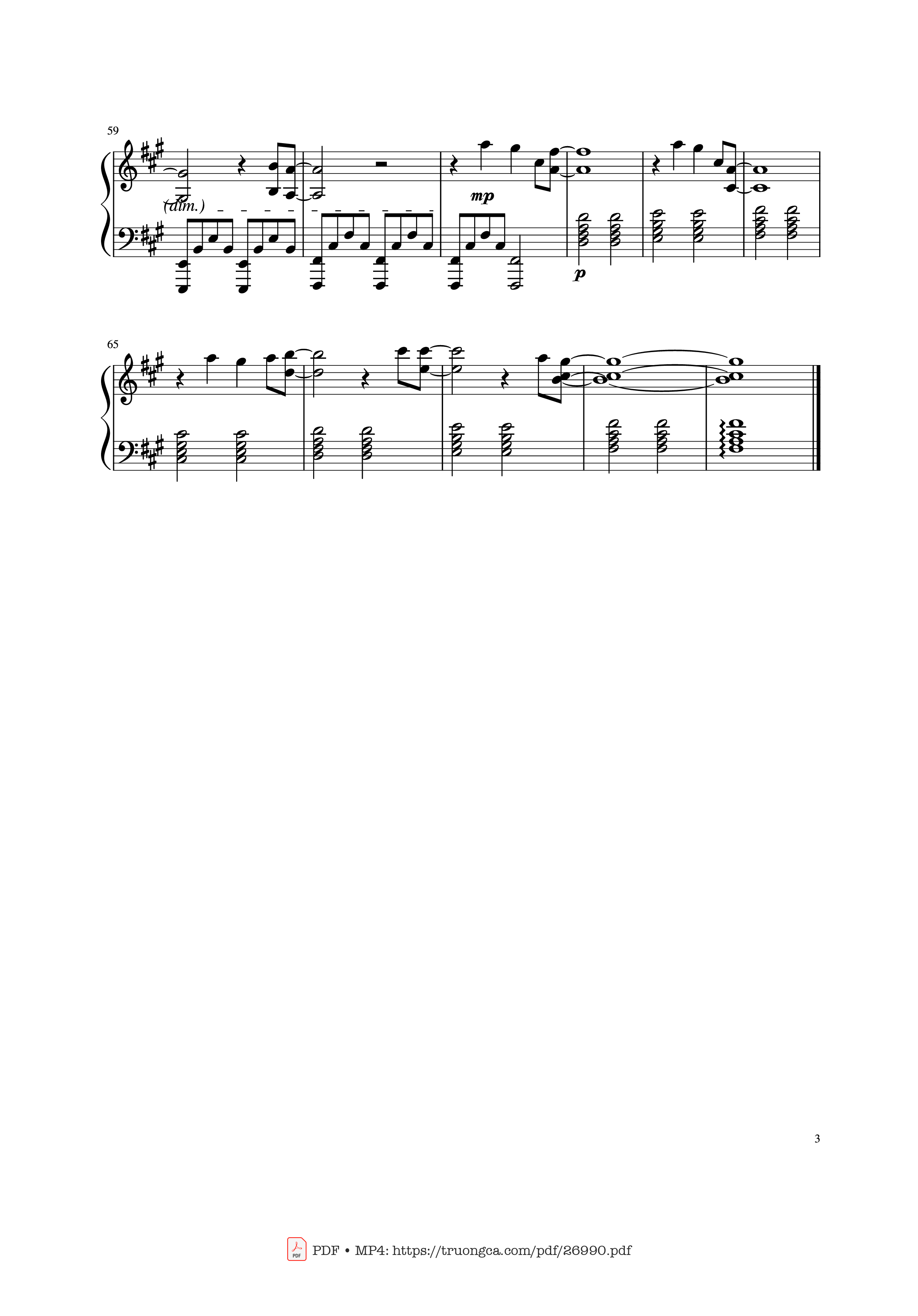 Trang 3 của Sheet nhạc PDF Piano bài hát Call of Silence Piano - Inflixer