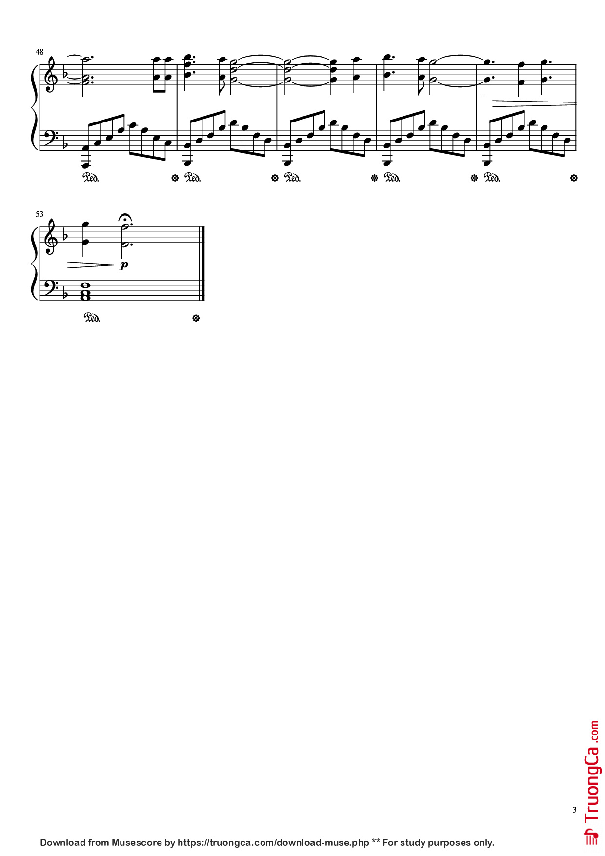 Trang 3 của Sheet nhạc PDF Piano bài hát Red Swan Piano - Yoshiki - feat. HYDE