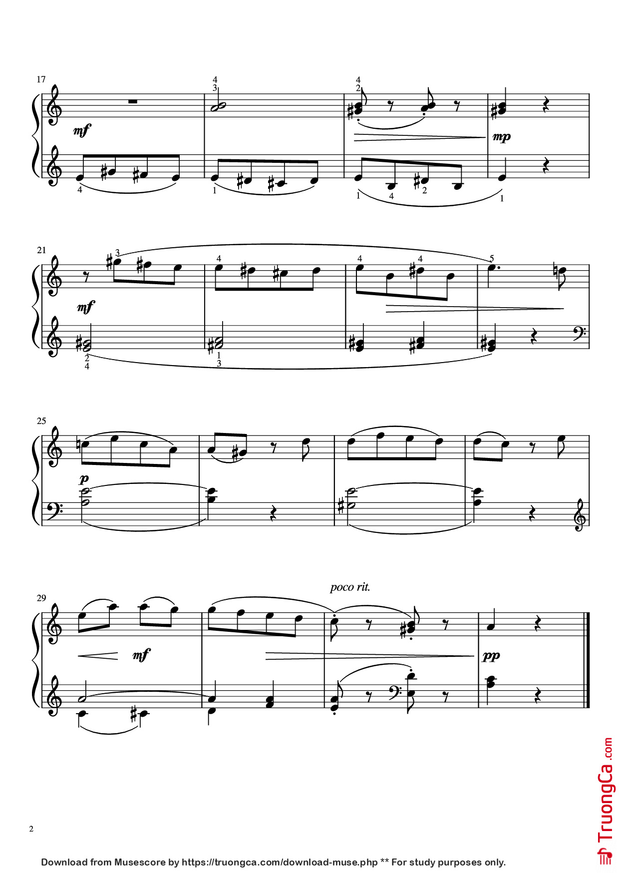 Trang 2 của Sheet nhạc PDF Piano bài hát Adagio Piano - Daniel Steibelt
