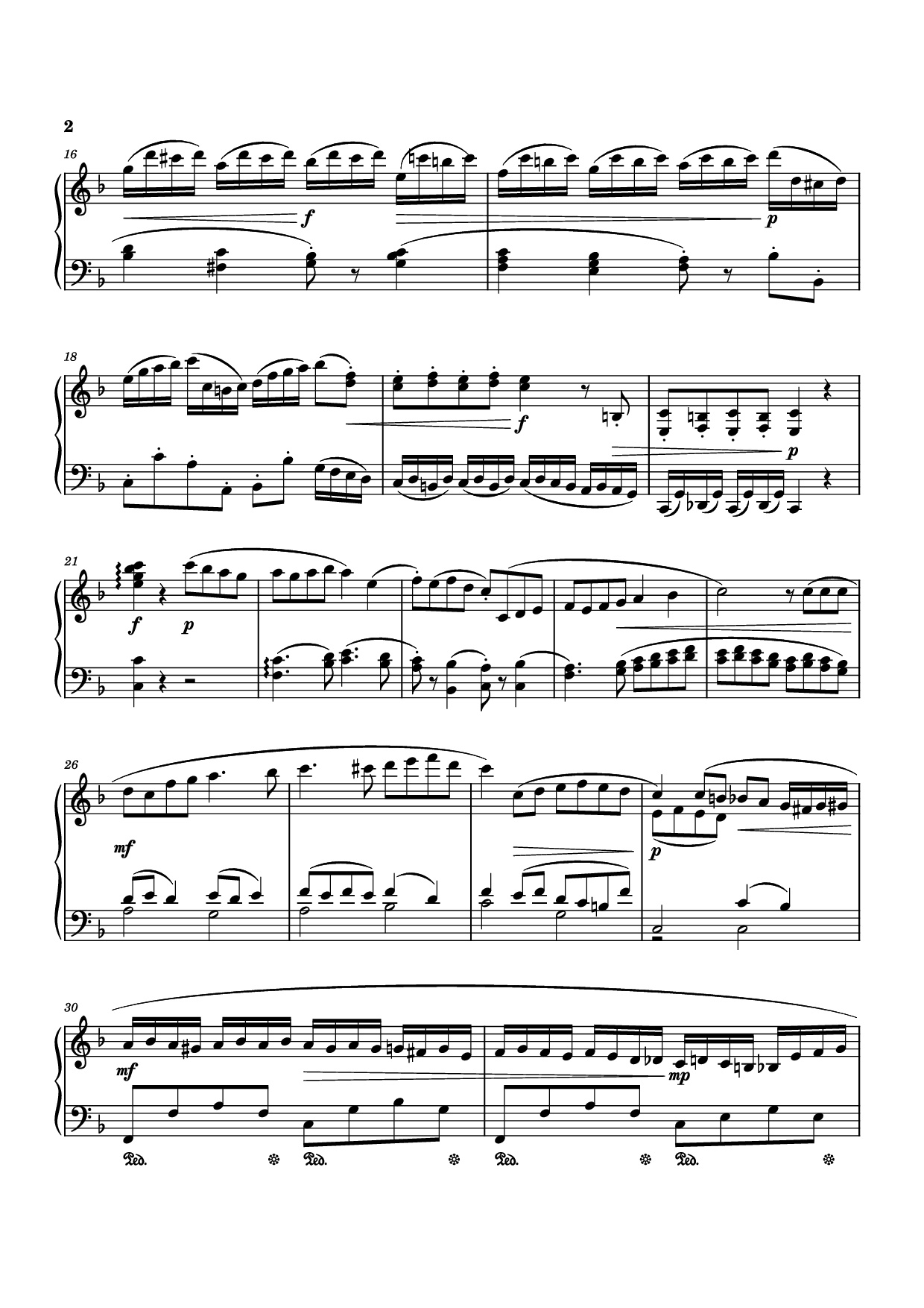 Trang 2 của Sheet nhạc PDF Piano bài hát Piano Sonata No. 12 in D minor - Michael Nicht