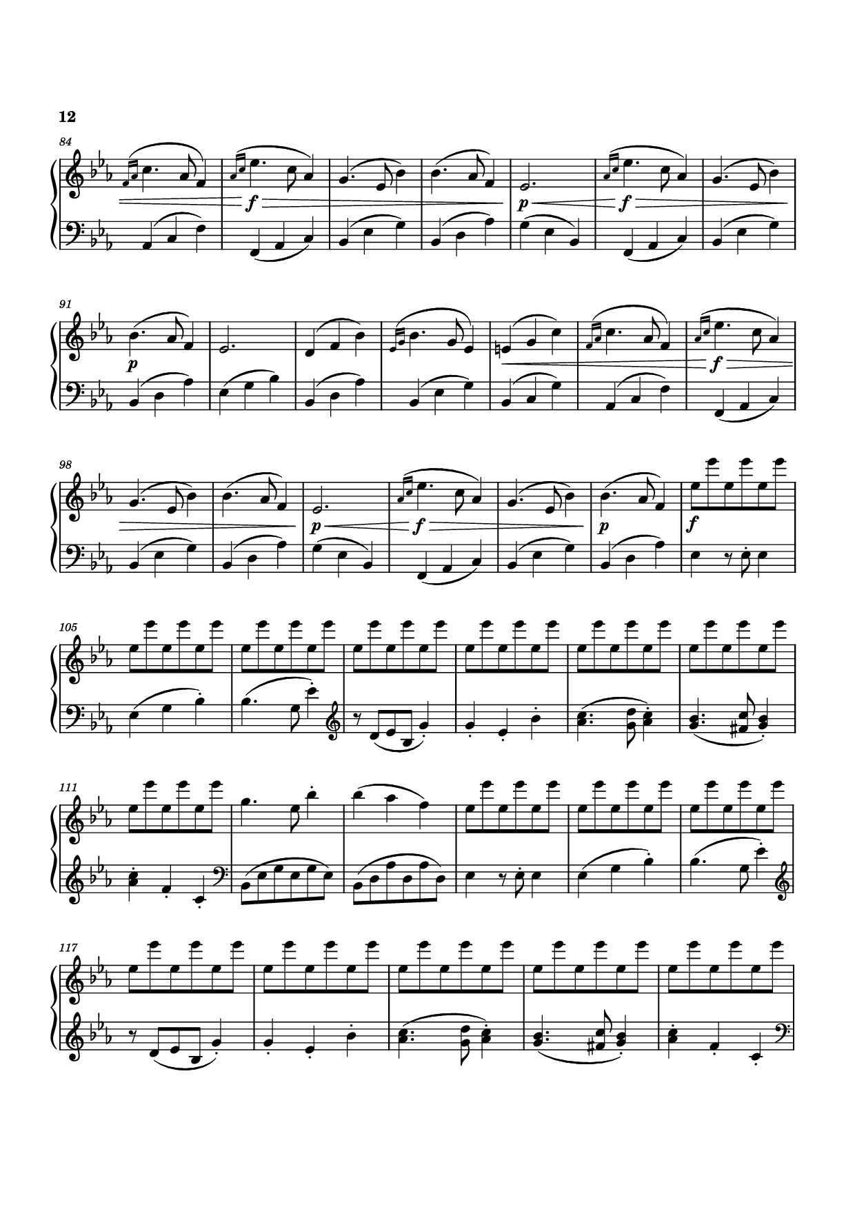 Trang 12 của Sheet nhạc PDF Piano bài hát Piano Sonata No. 12 in D minor - Michael Nicht