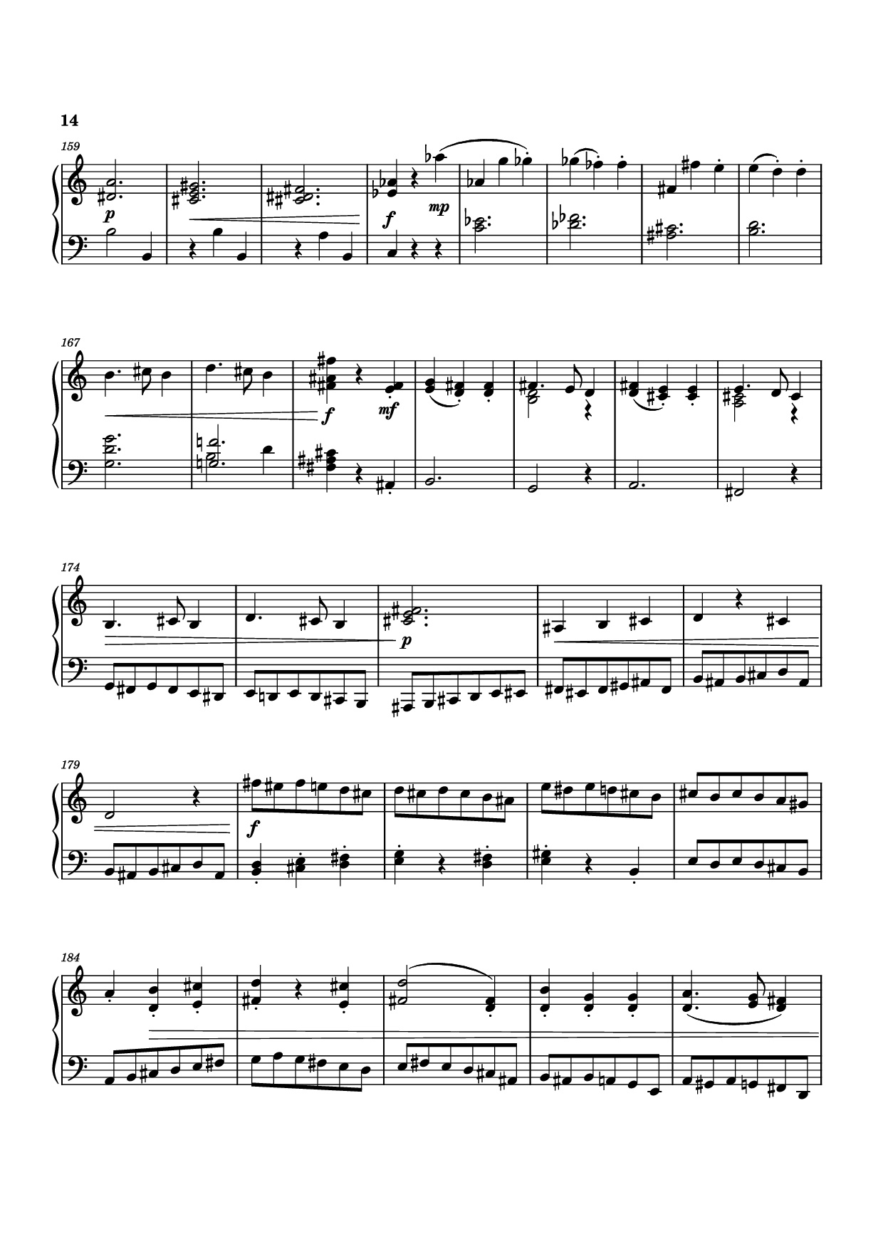 Trang 14 của Sheet nhạc PDF Piano bài hát Piano Sonata No. 12 in D minor - Michael Nicht