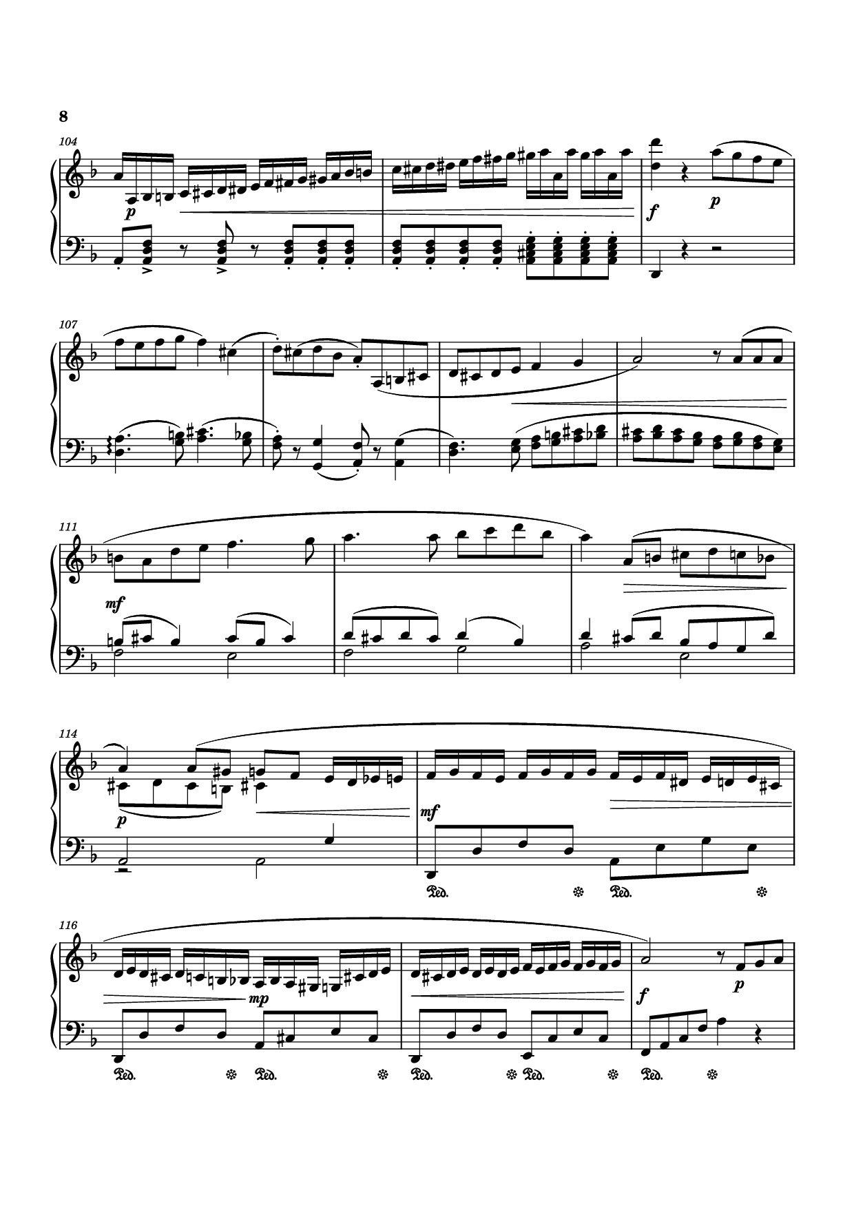 Trang 8 của Sheet nhạc PDF Piano bài hát Piano Sonata No. 12 in D minor - Michael Nicht