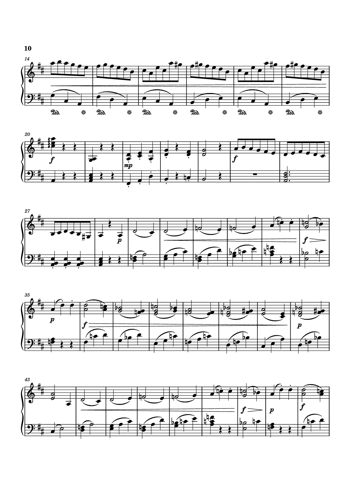 Trang 10 của Sheet nhạc PDF Piano bài hát Piano Sonata No. 12 in D minor - Michael Nicht