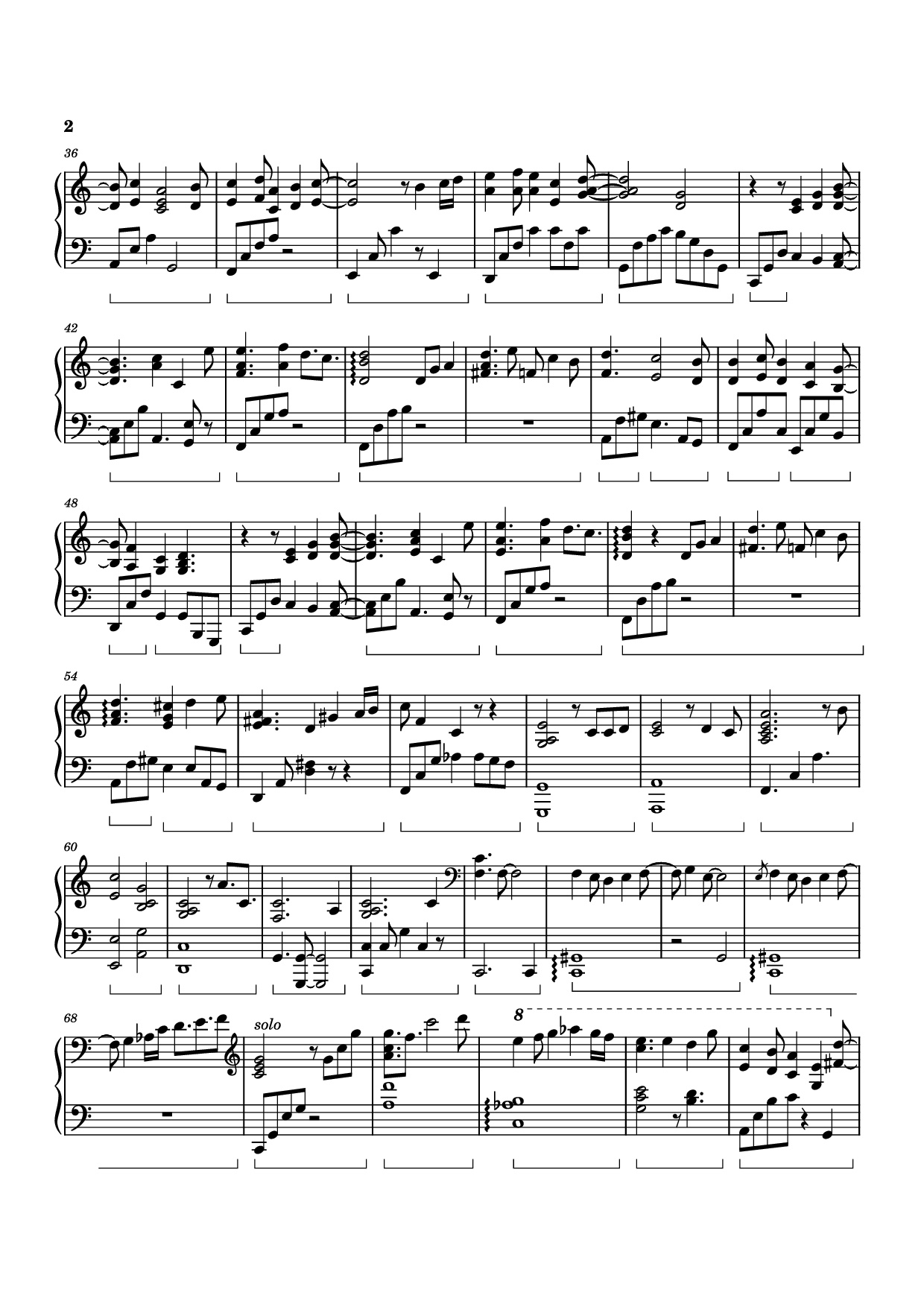 Trang 2 của Sheet nhạc PDF Piano bài hát Sweet Sorrow Piano - Izumi Hirotaka
