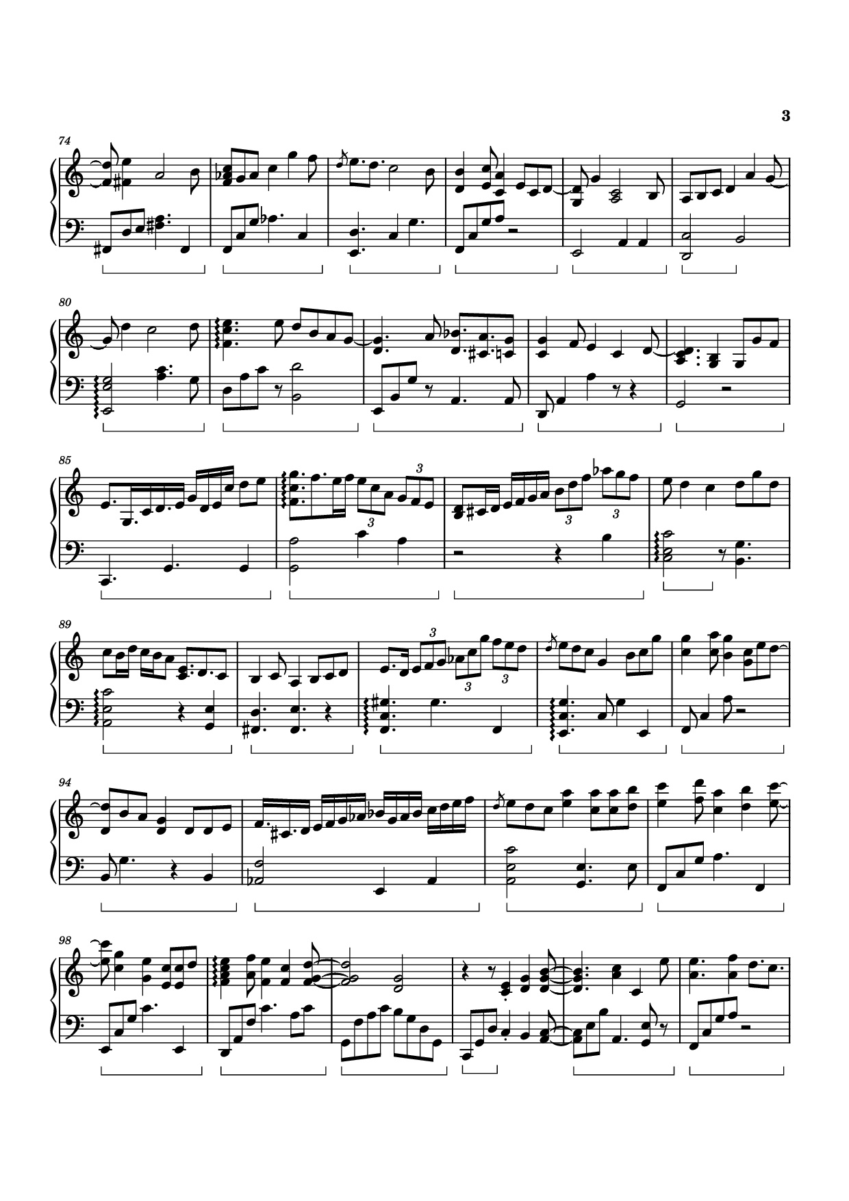 Trang 3 của Sheet nhạc PDF Piano bài hát Sweet Sorrow Piano - Izumi Hirotaka