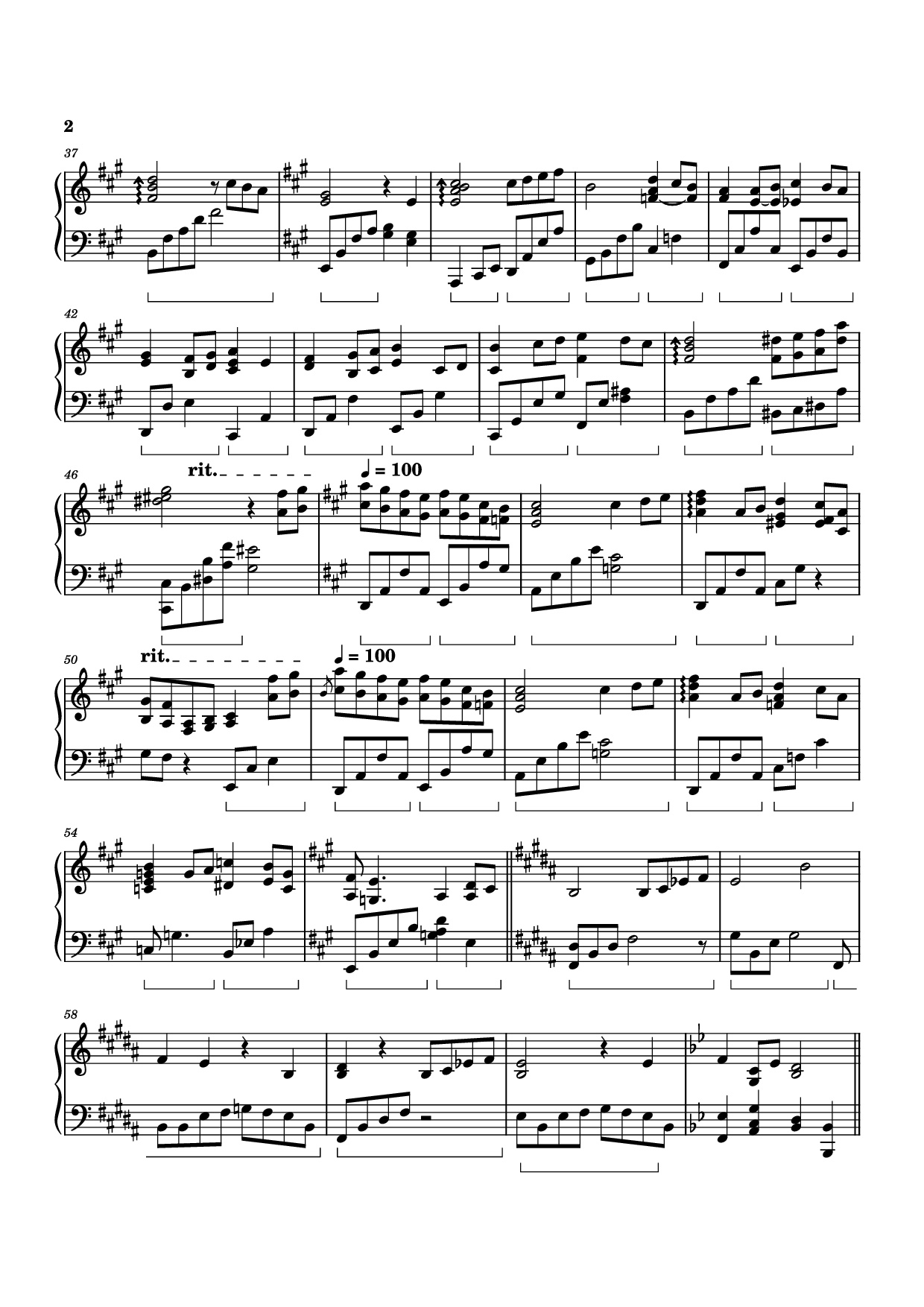 Trang 2 của Sheet nhạc PDF Piano bài hát Elegy for Silence Piano - Izumi Hirotaka