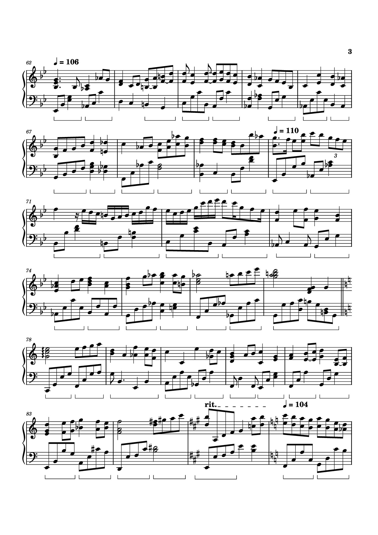 Trang 3 của Sheet nhạc PDF Piano bài hát Elegy for Silence Piano - Izumi Hirotaka