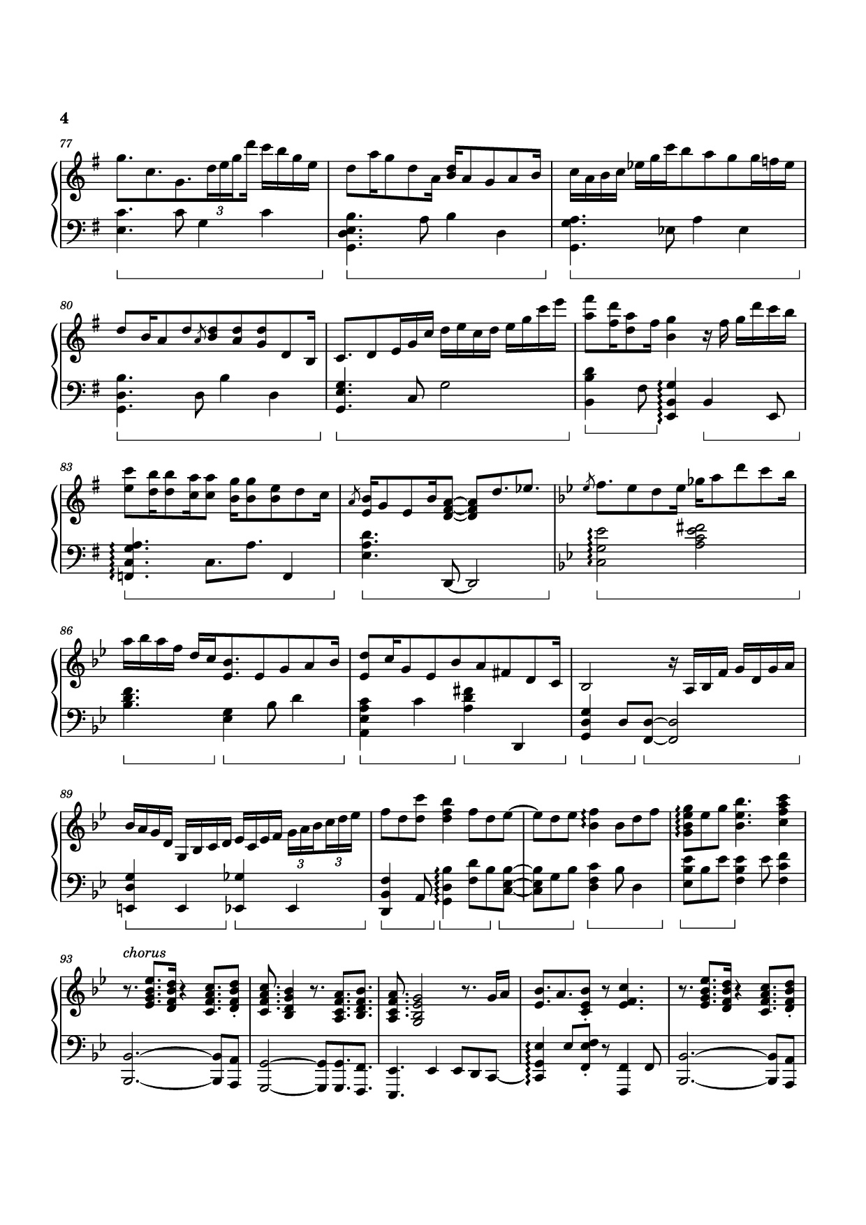 Trang 4 của Sheet nhạc PDF Piano bài hát Dandelion Hill Piano - Izumi Hirotaka