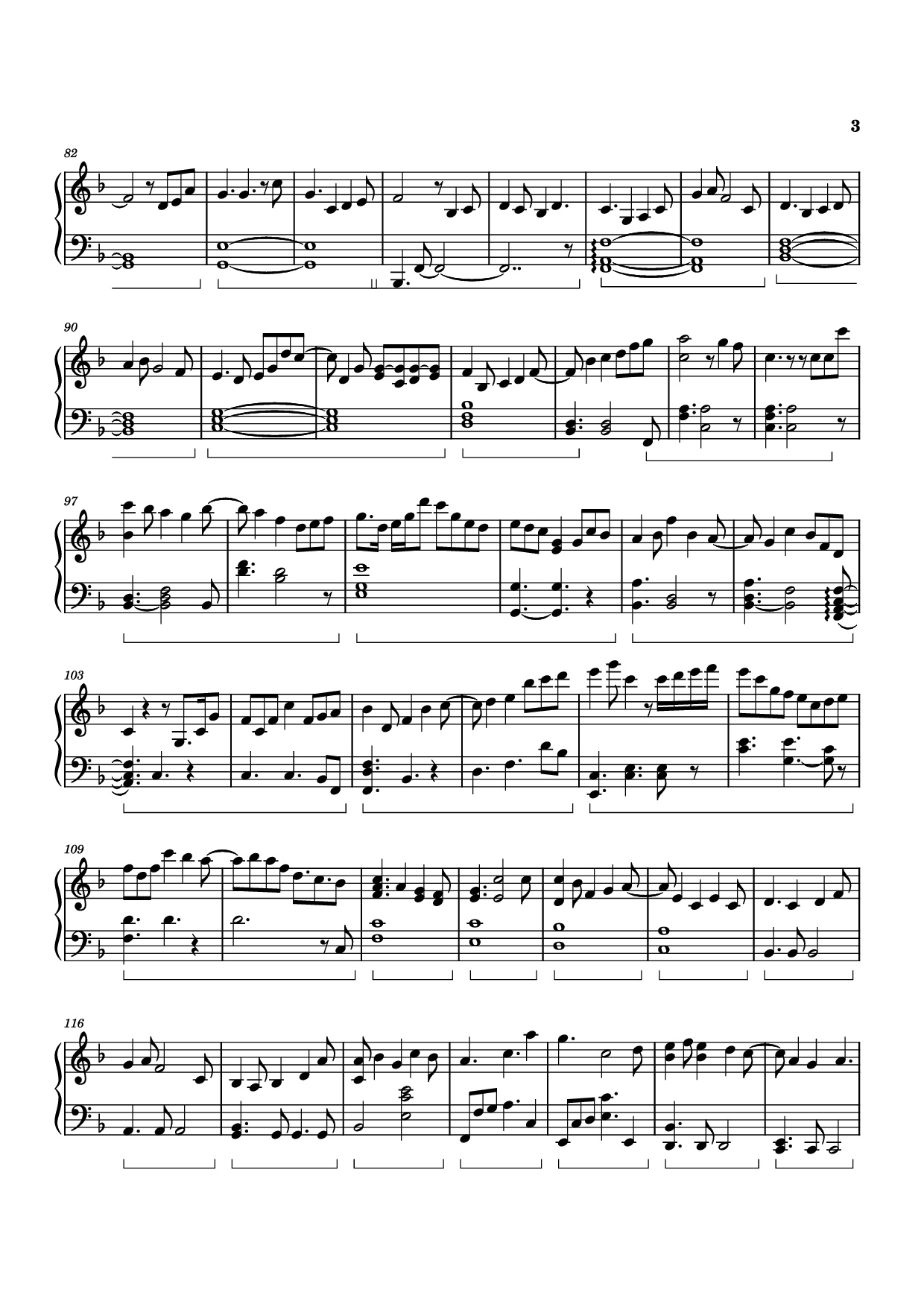 Trang 3 của Sheet nhạc PDF Piano bài hát White Mane Piano - Izumi Hirotaka