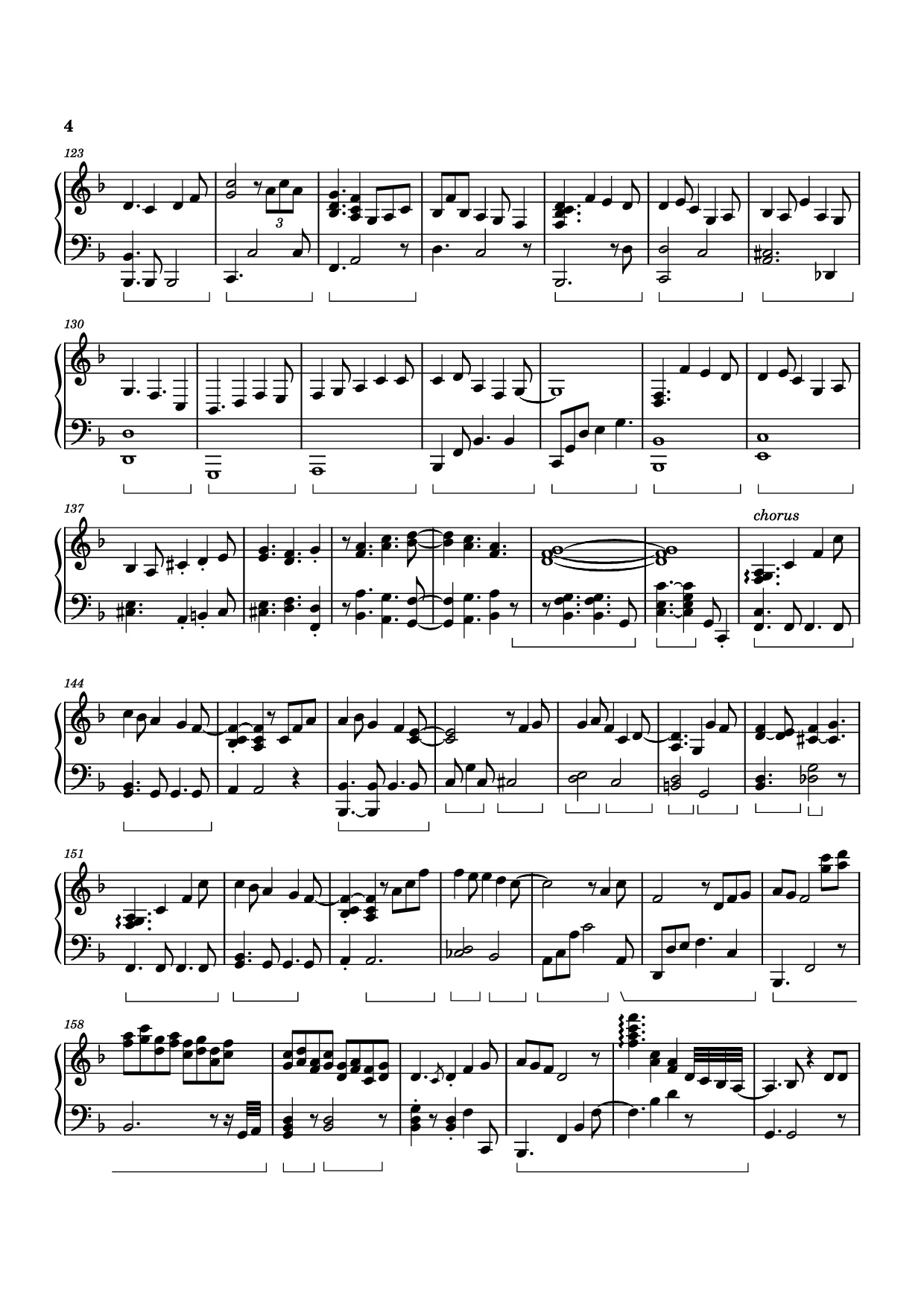 Trang 4 của Sheet nhạc PDF Piano bài hát White Mane Piano - Izumi Hirotaka