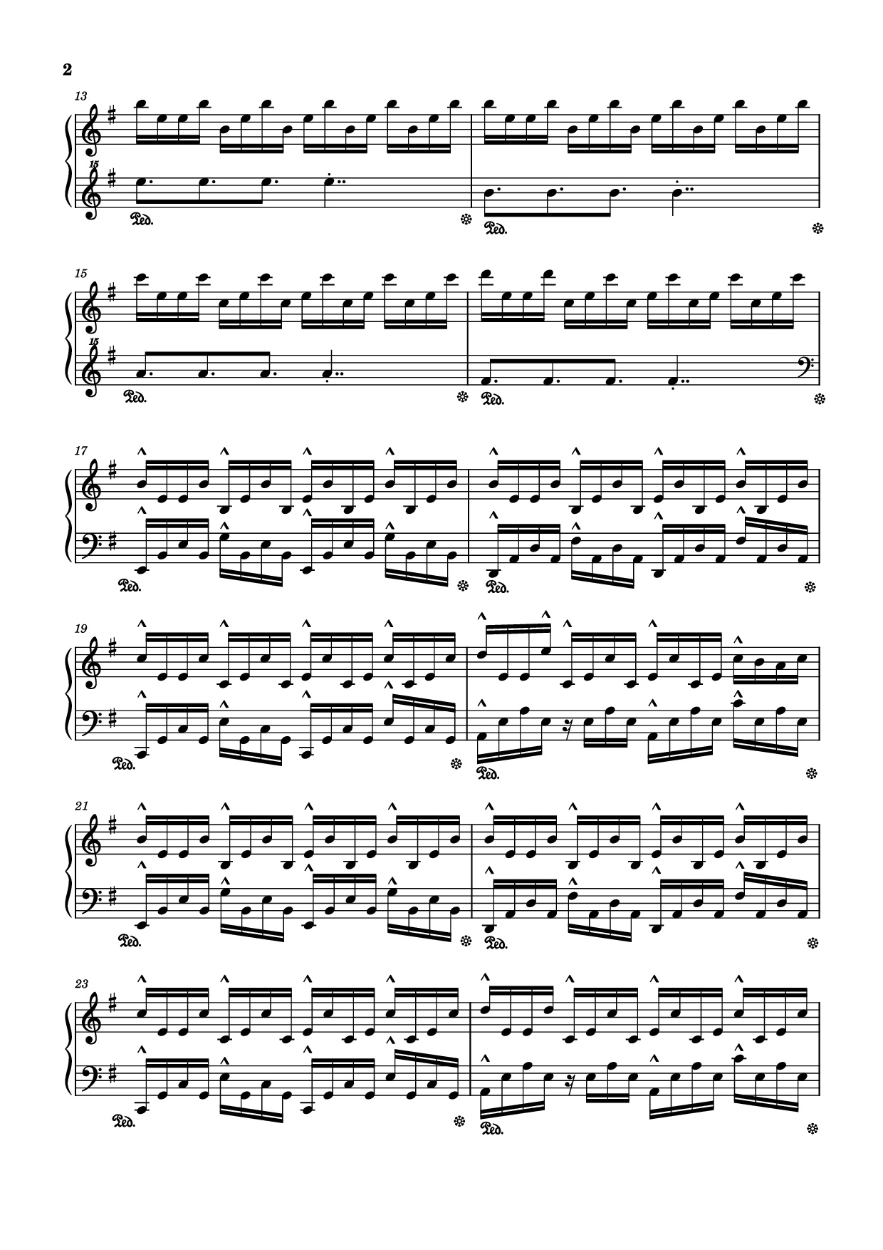 Trang 2 của Sheet nhạc PDF Piano bài hát Damned - COD: Black Ops Zombies (remix) Piano - Composed by Kevin Sherwood