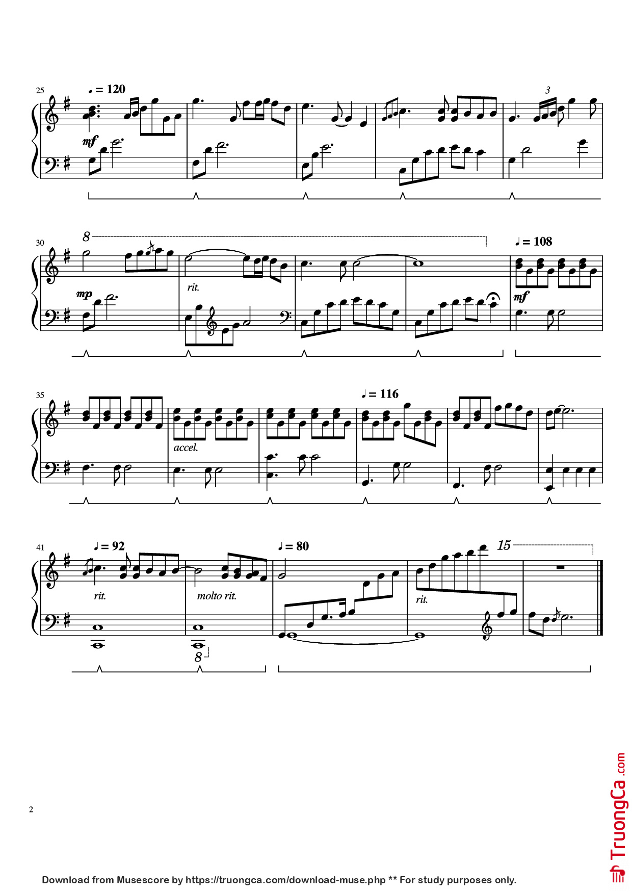 Trang 2 của Sheet nhạc PDF Piano bài hát The Accidental Office Piano - Arr. Daniel Thrasher