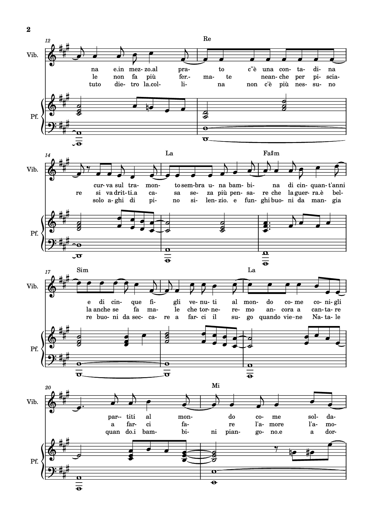 Trang 2 của Sheet nhạc PDF Piano bài hát Generale Piano - Compositore / arrangiatore