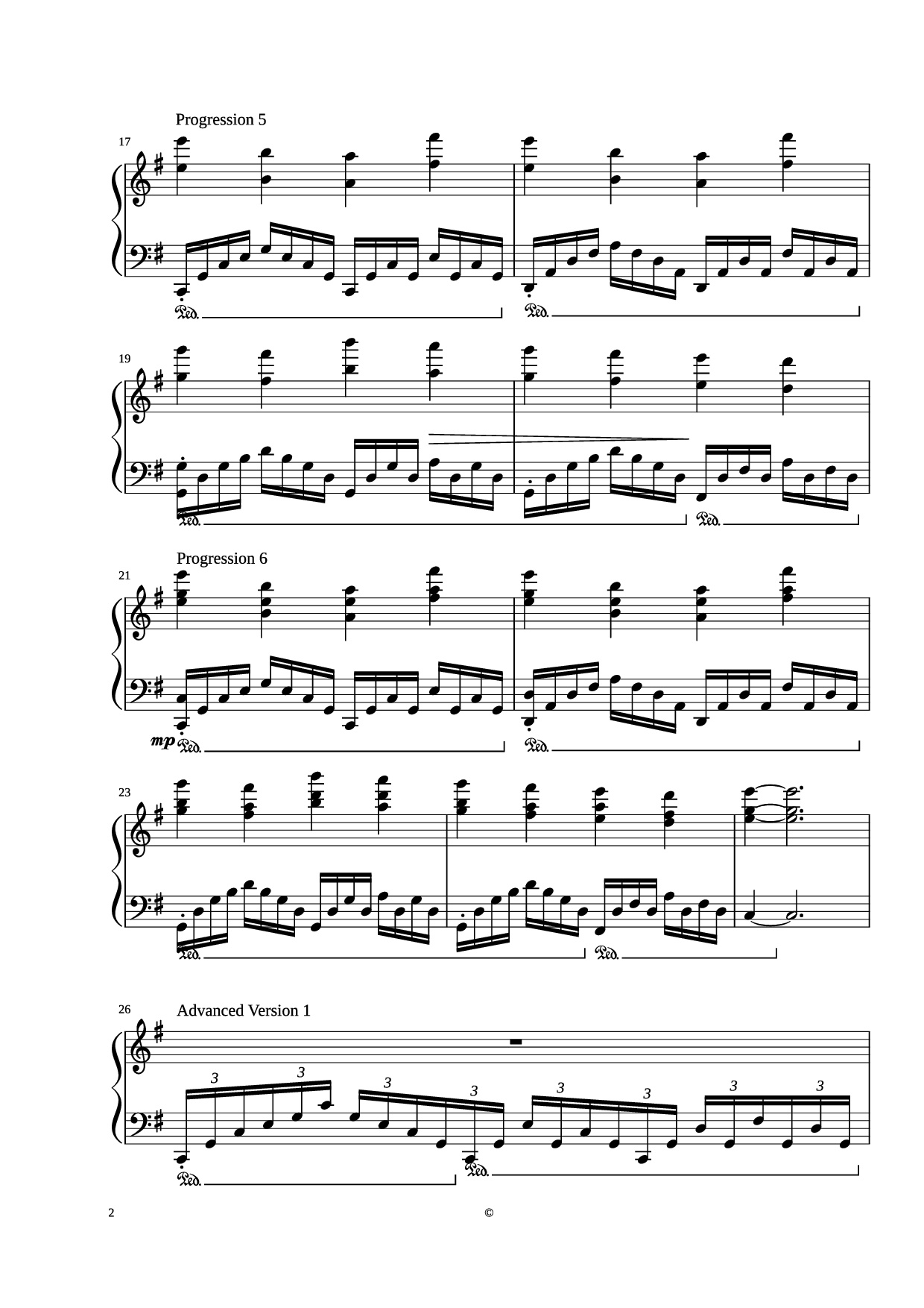 Trang 2 của Sheet nhạc PDF Piano bài hát Kingdom Hearts - Dearly Beloved Piano - Yoko Shimomura
