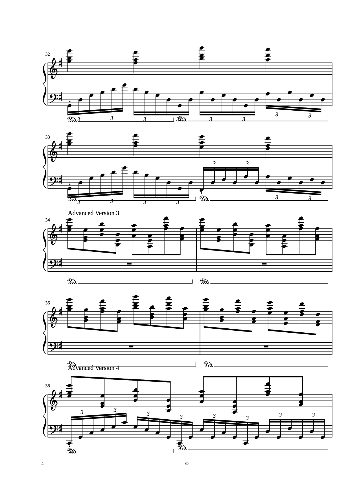Trang 4 của Sheet nhạc PDF Piano bài hát Kingdom Hearts - Dearly Beloved Piano - Yoko Shimomura