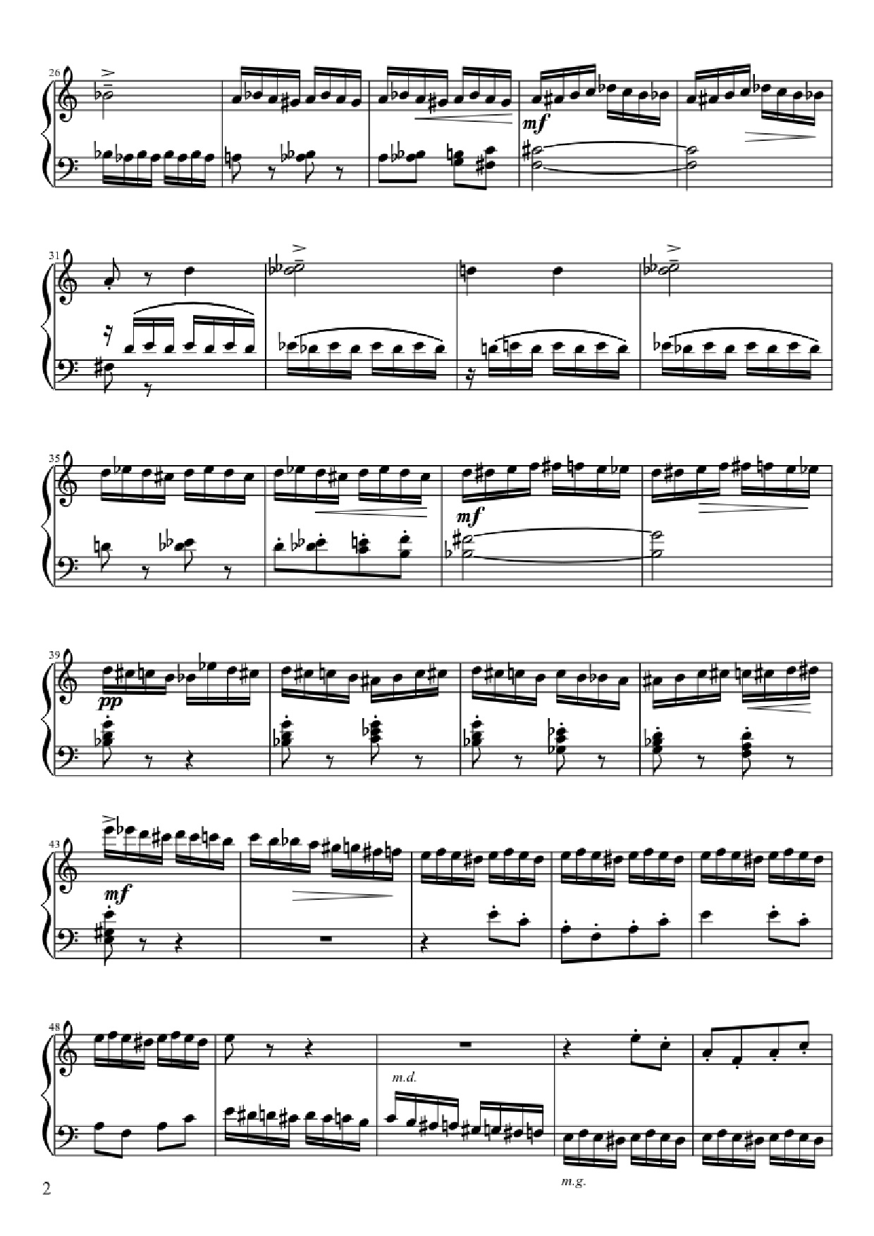 Trang 2 của Sheet nhạc PDF Piano bài hát Hummelflug Piano - Nikolai Andreyevitch Rimsky-Korsakov
