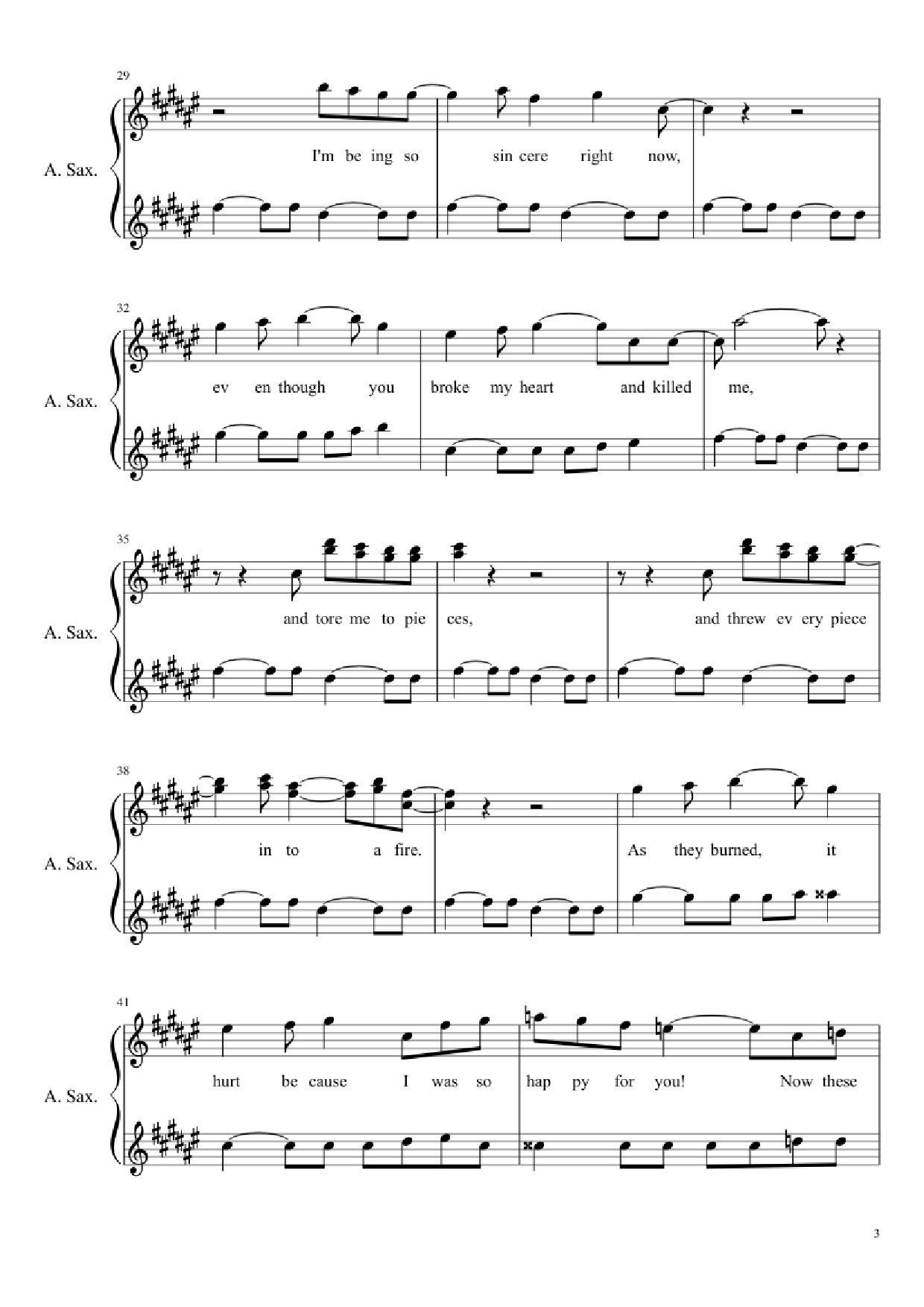 Trang 3 của Sheet nhạc PDF bài hát Still Alive (Portal Theme) - Idiut frum Ginger And Idiut