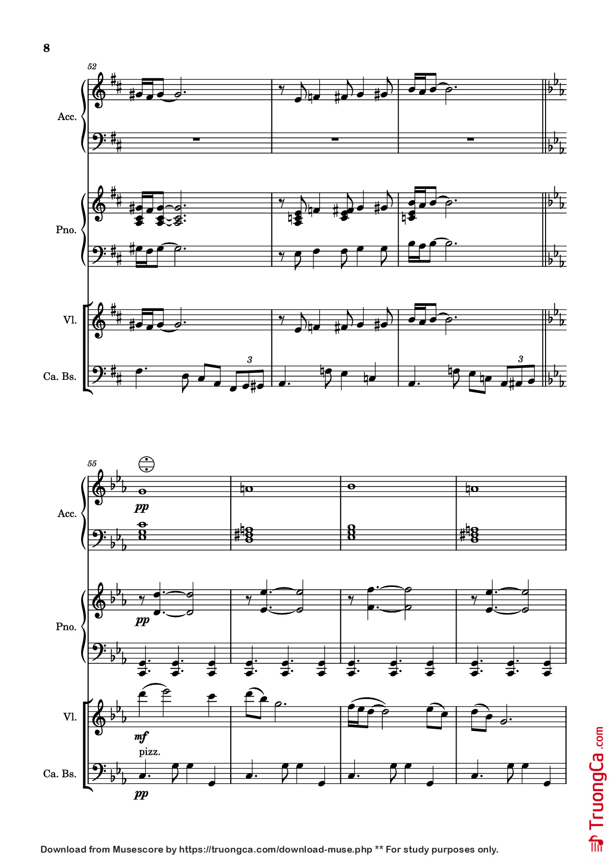 Trang 8 của Sheet nhạc PDF Piano bài hát Milonga del ángel Piano - A. Piazolla