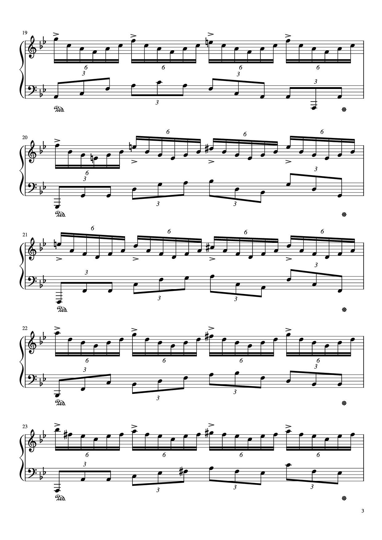 Trang 3 của Sheet nhạc PDF Piano bài hát Great Fairy Fountain (Piano Etude) - Erik C 
