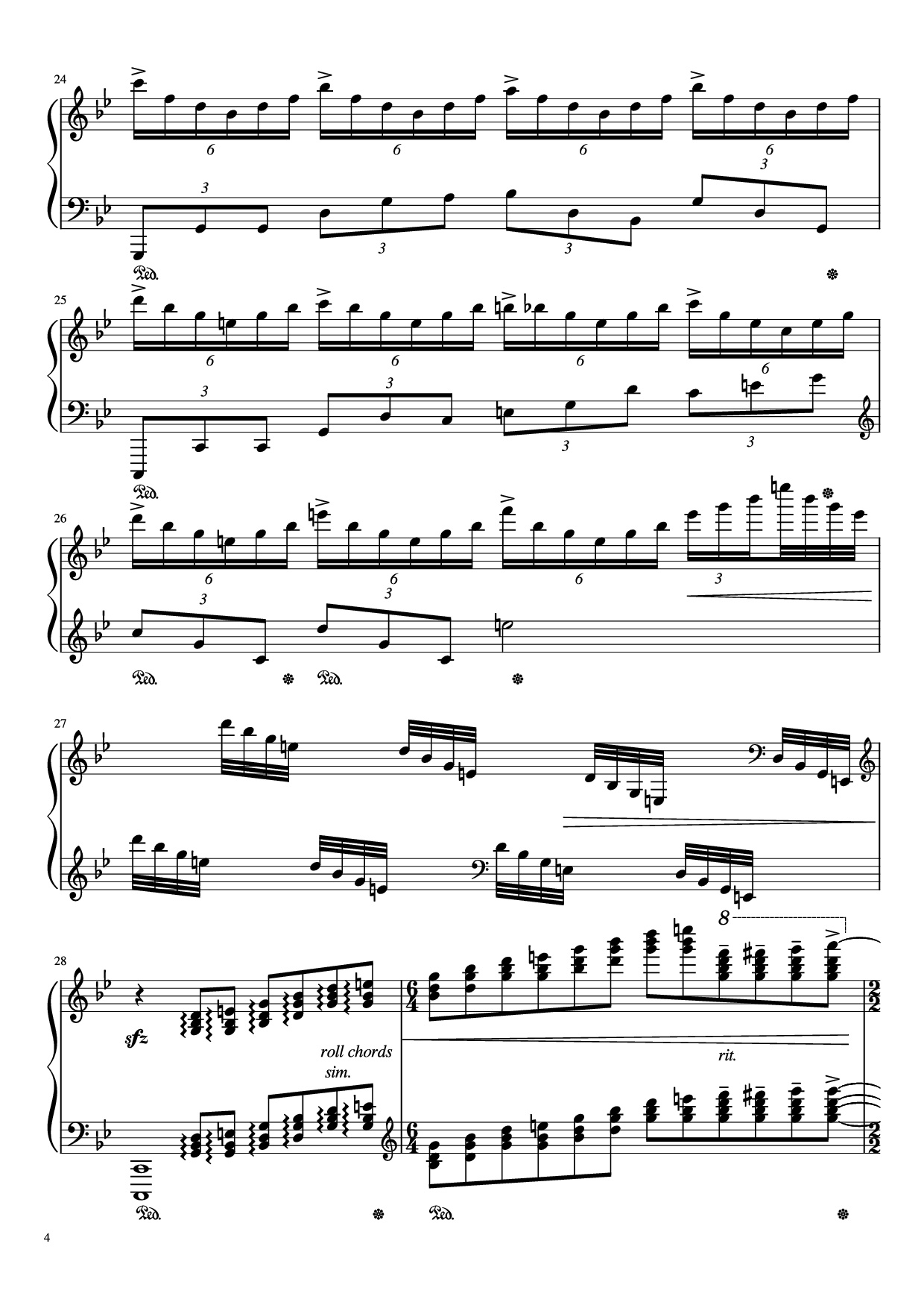 Trang 4 của Sheet nhạc PDF Piano bài hát Great Fairy Fountain (Piano Etude) - Erik C 