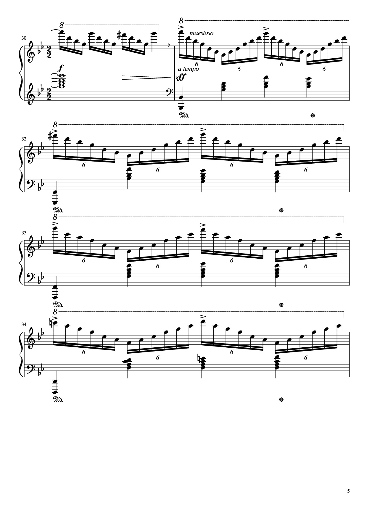 Trang 5 của Sheet nhạc PDF Piano bài hát Great Fairy Fountain (Piano Etude) - Erik C 
