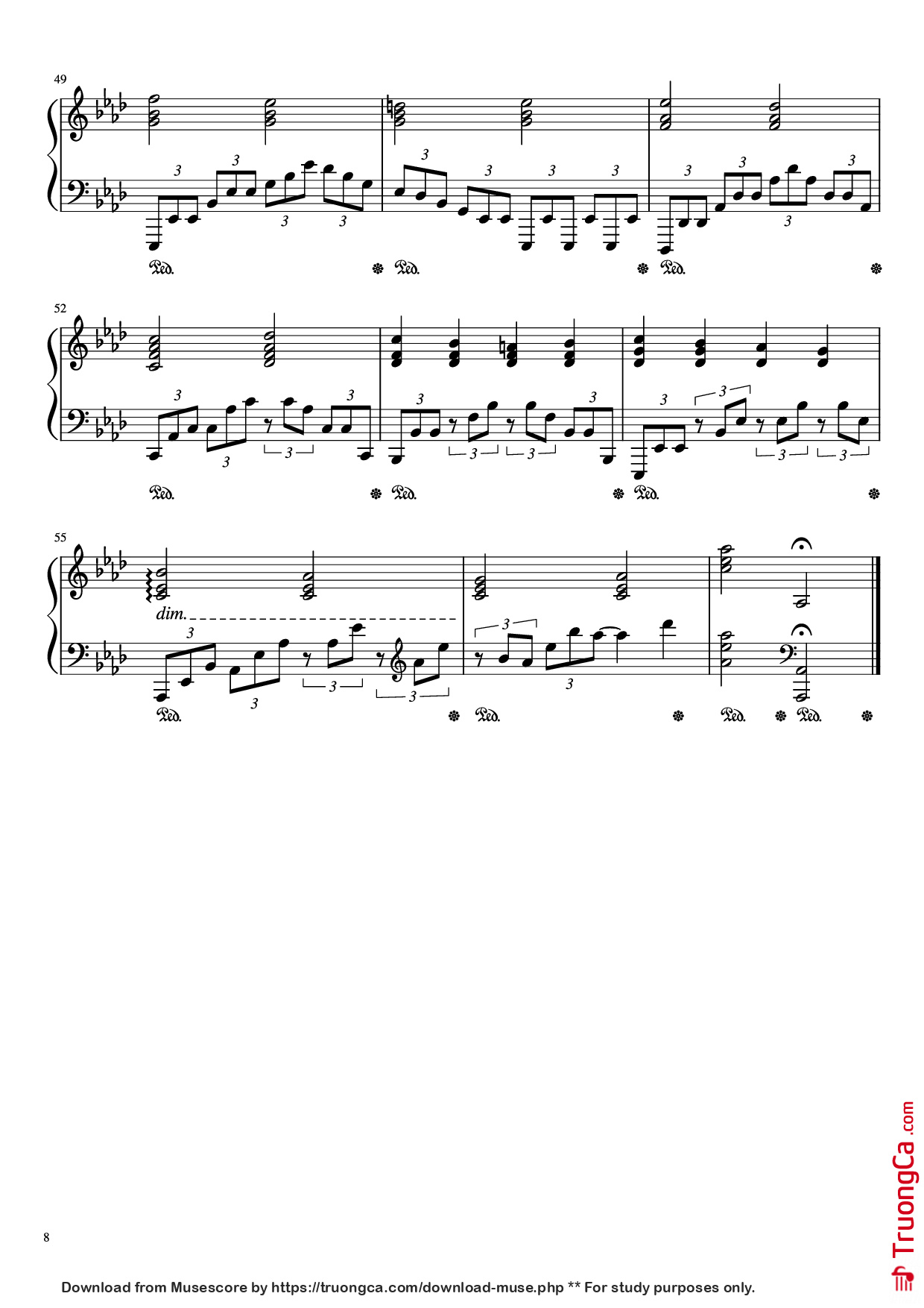 Trang 8 của Sheet nhạc PDF Piano bài hát Great Fairy Fountain (Piano Etude) - Erik C 