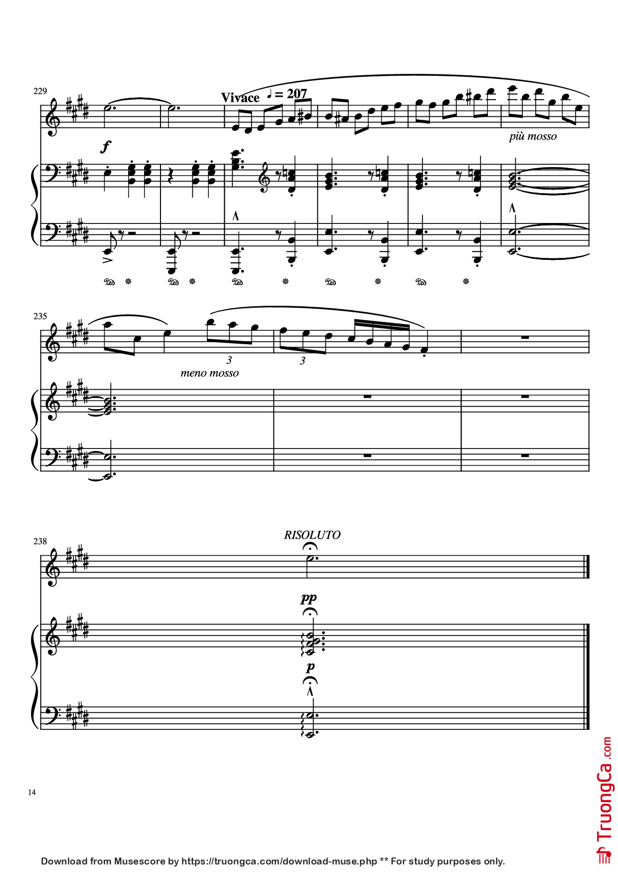 Trang 14 của Sheet nhạc PDF Piano bài hát Merry Go Round Of Life Piano - Undefined