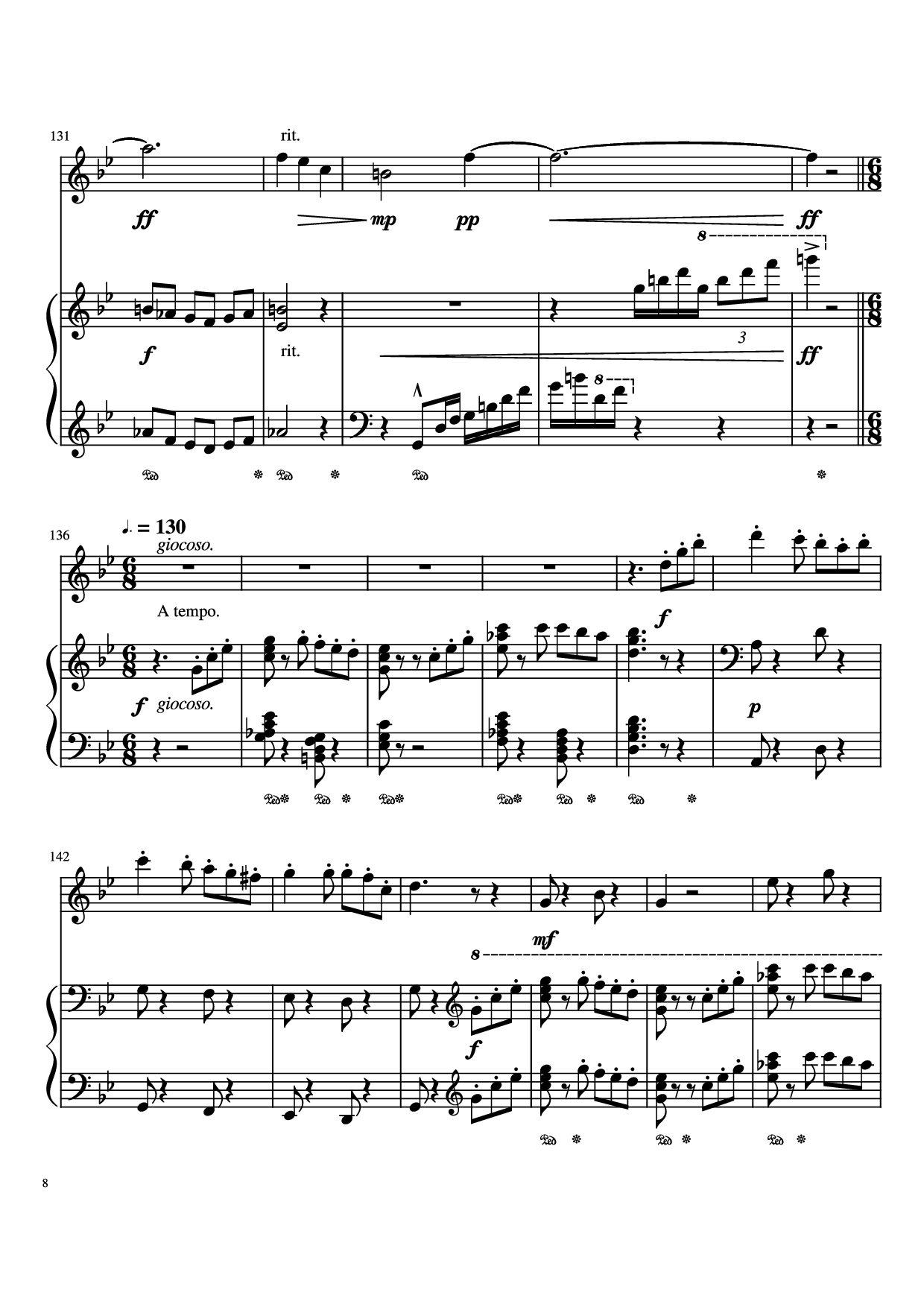 Trang 8 của Sheet nhạc PDF Piano bài hát Merry Go Round Of Life Piano - Undefined