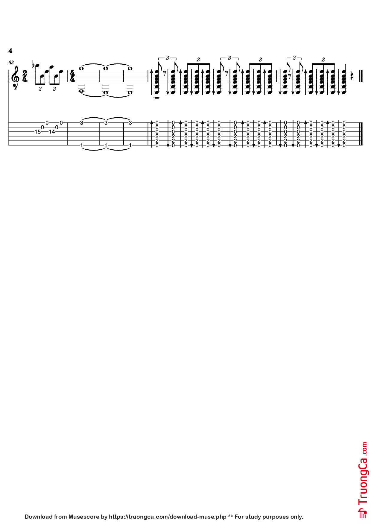 Trang 4 của Sheet nhạc PDF Guitar Tab bài hát The Last Of Us Guitar TAB - Gustavo Santaolalla