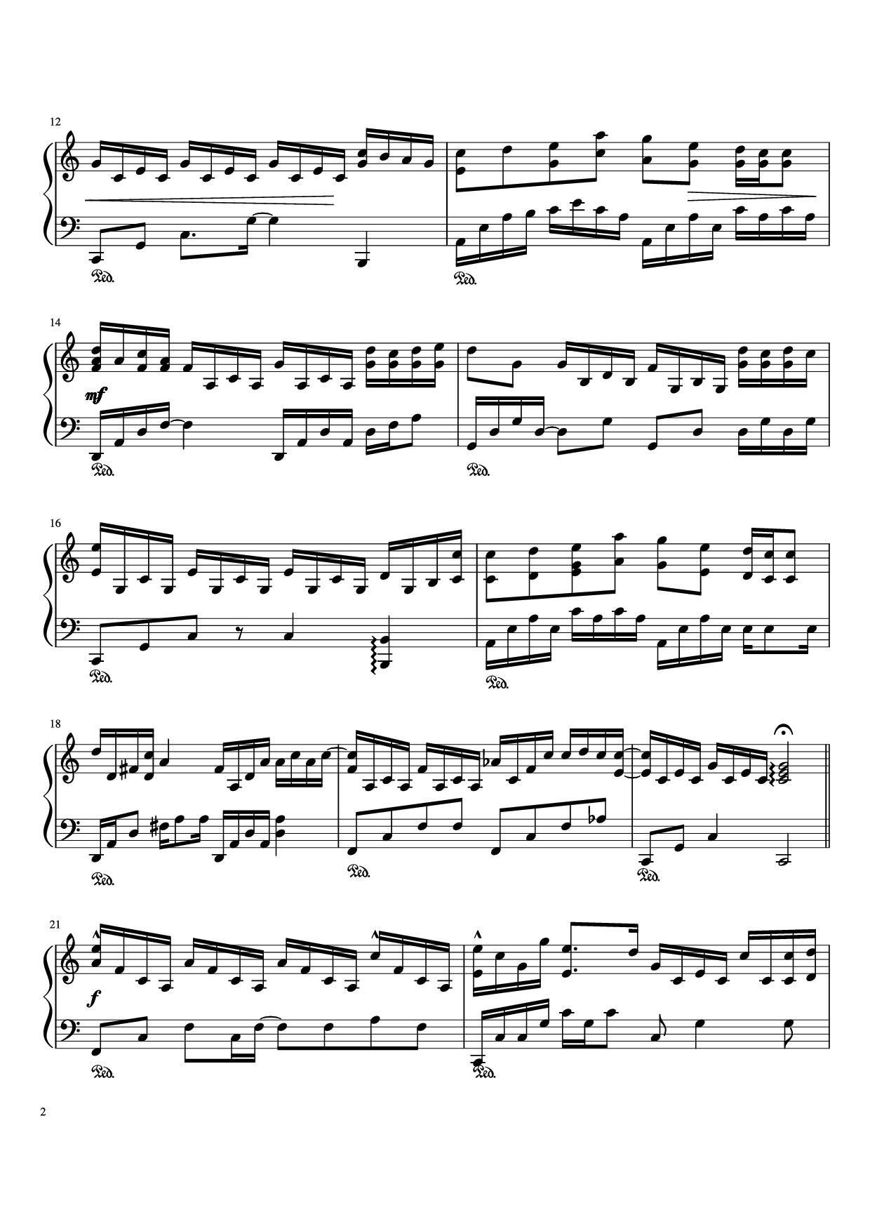 Trang 2 của Sheet nhạc PDF Piano bài hát If You - BigBang Piano - G-Dragon Arr. By Ana Romo