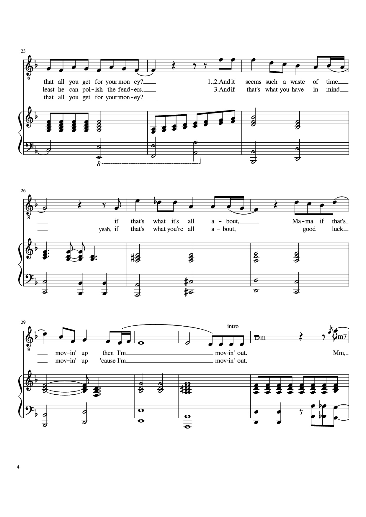 Trang 4 của Sheet nhạc PDF Piano bài hát Movin