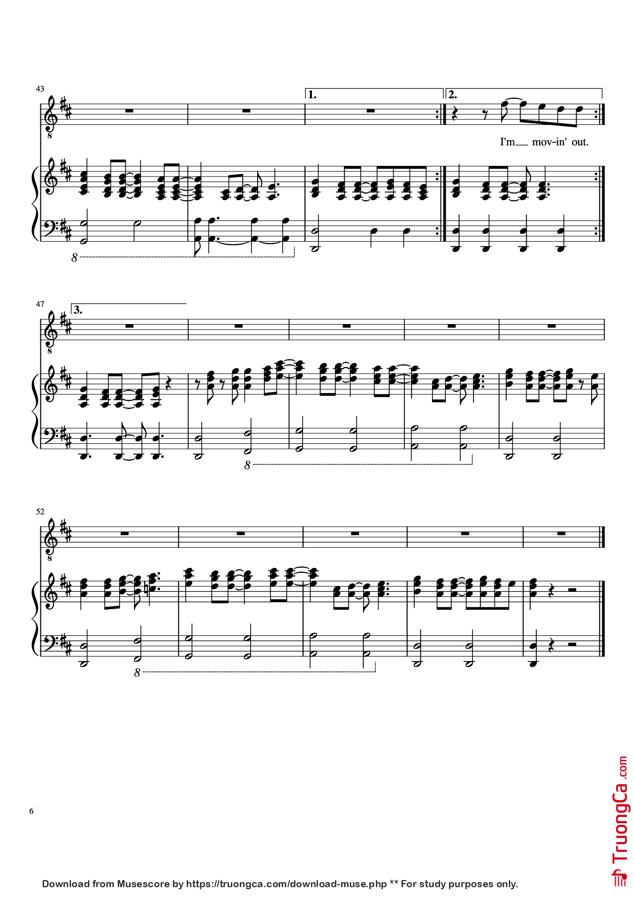 Trang 6 của Sheet nhạc PDF Piano bài hát Movin