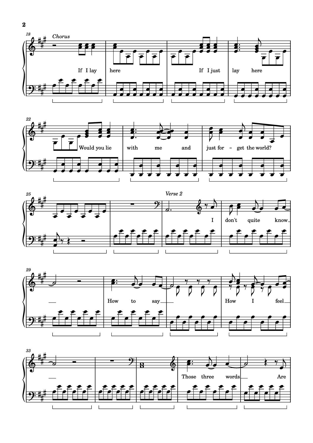 Trang 2 của Sheet nhạc PDF Piano bài hát Chasing Cars Piano - Snow Patrol