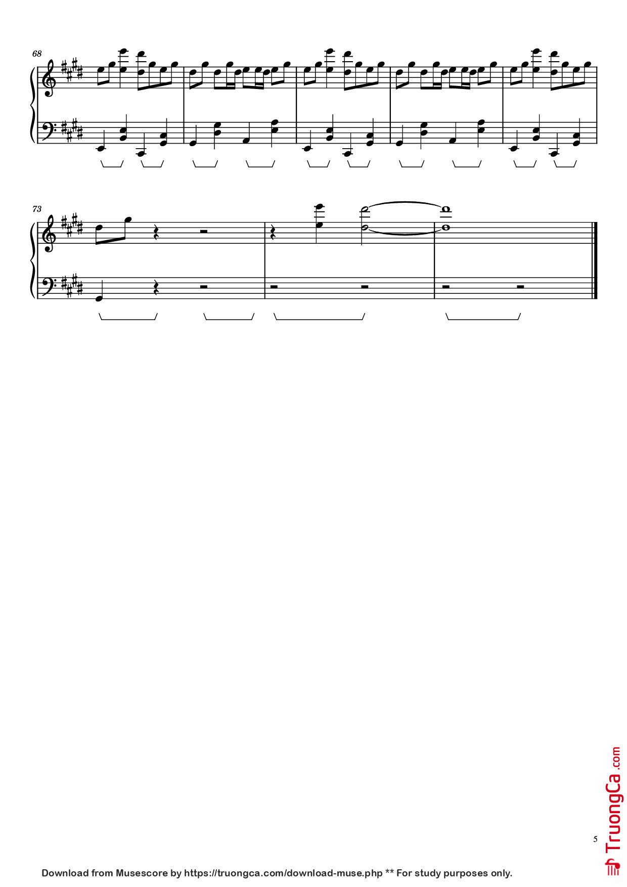 Trang 5 của Sheet nhạc PDF bài hát Where Is My Mind? Piano - Pixies