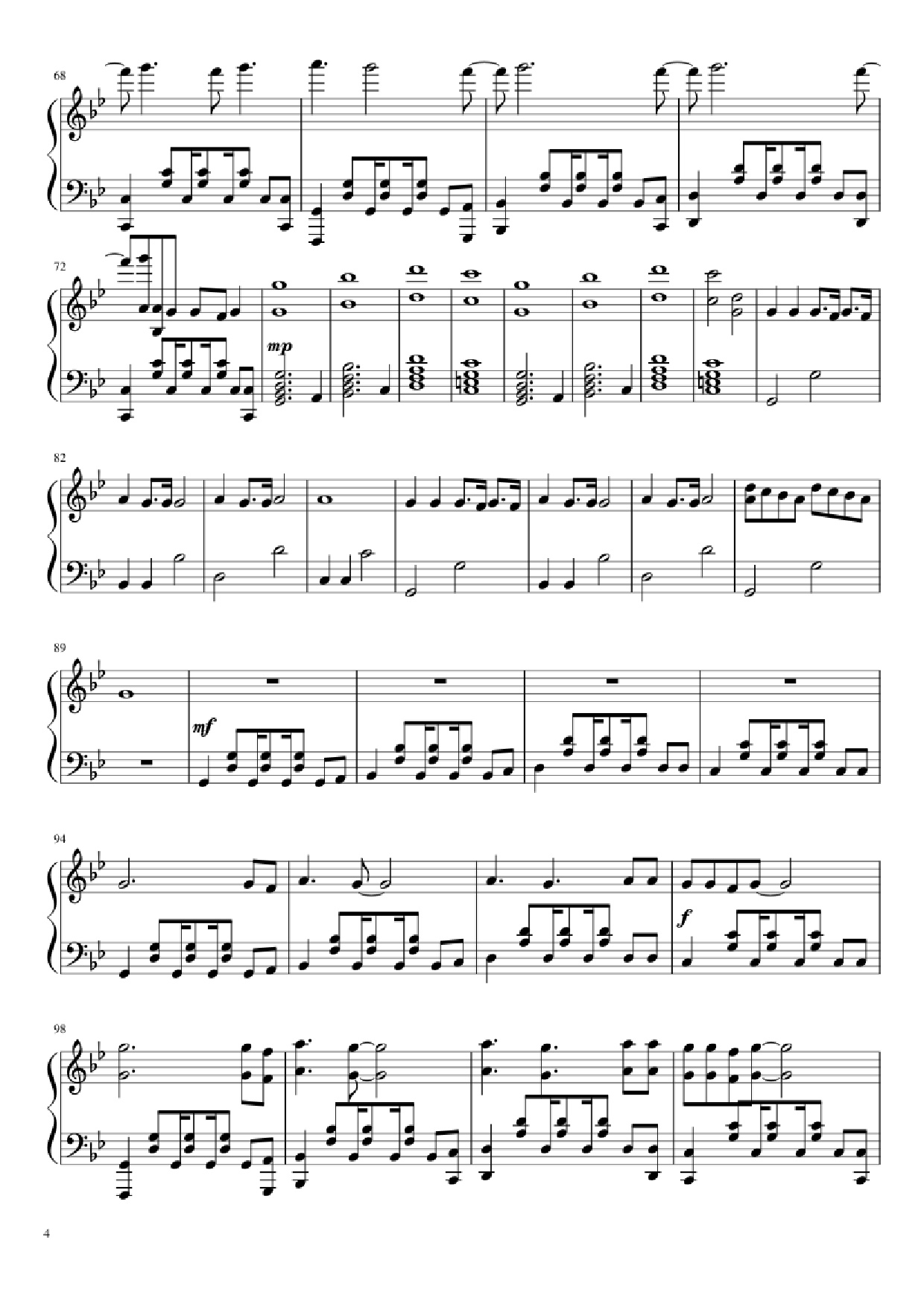 Trang 4 của Sheet nhạc PDF Piano bài hát Love me again Piano - Undefined