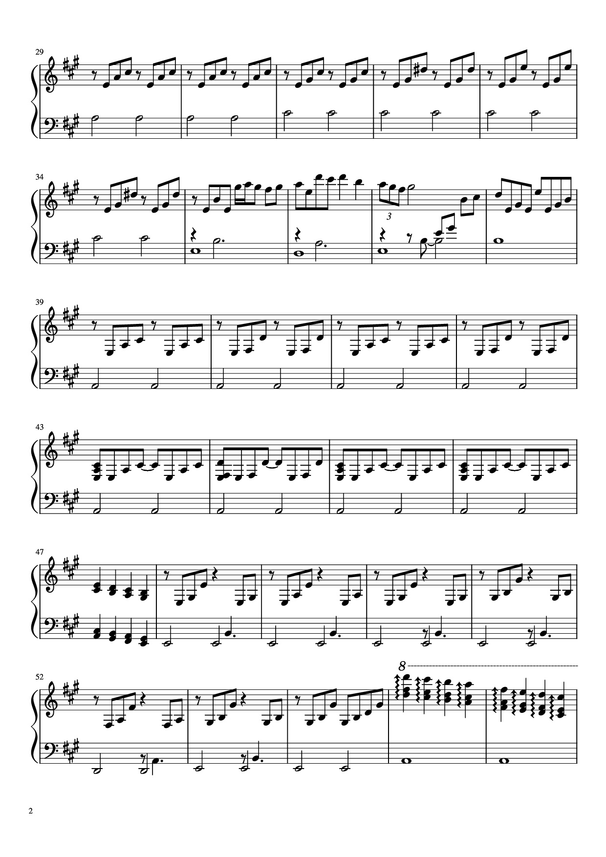 Trang 2 của Sheet nhạc PDF Piano bài hát Chiquitita Piano - ABBA