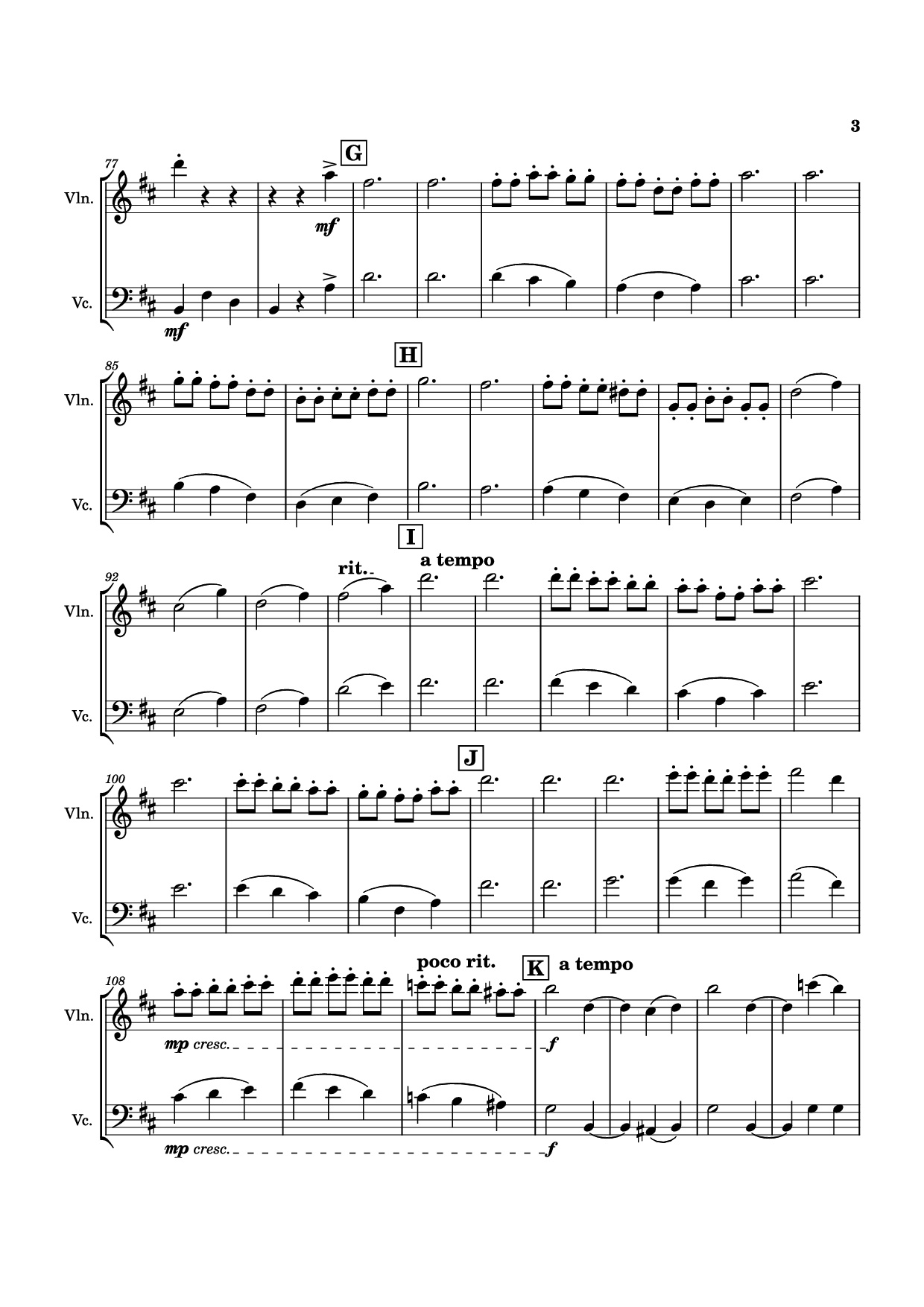 Trang 3 của Sheet nhạc PDF bài hát Waltz No. 2 Violin - Dmitri Shostakovich