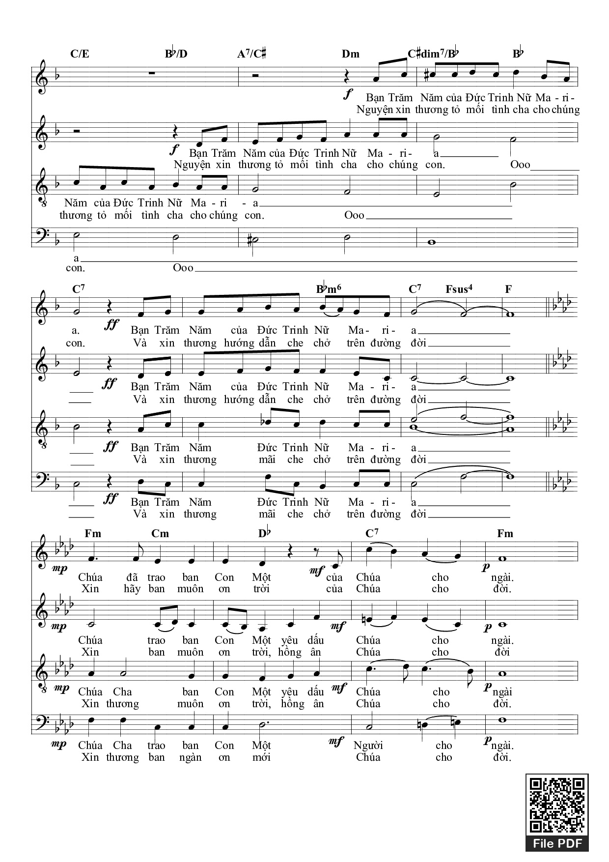 Trang 2 của Sheet nhạc PDF bài hát Kính Chào Thánh Cả Giuse - Giang Tâm